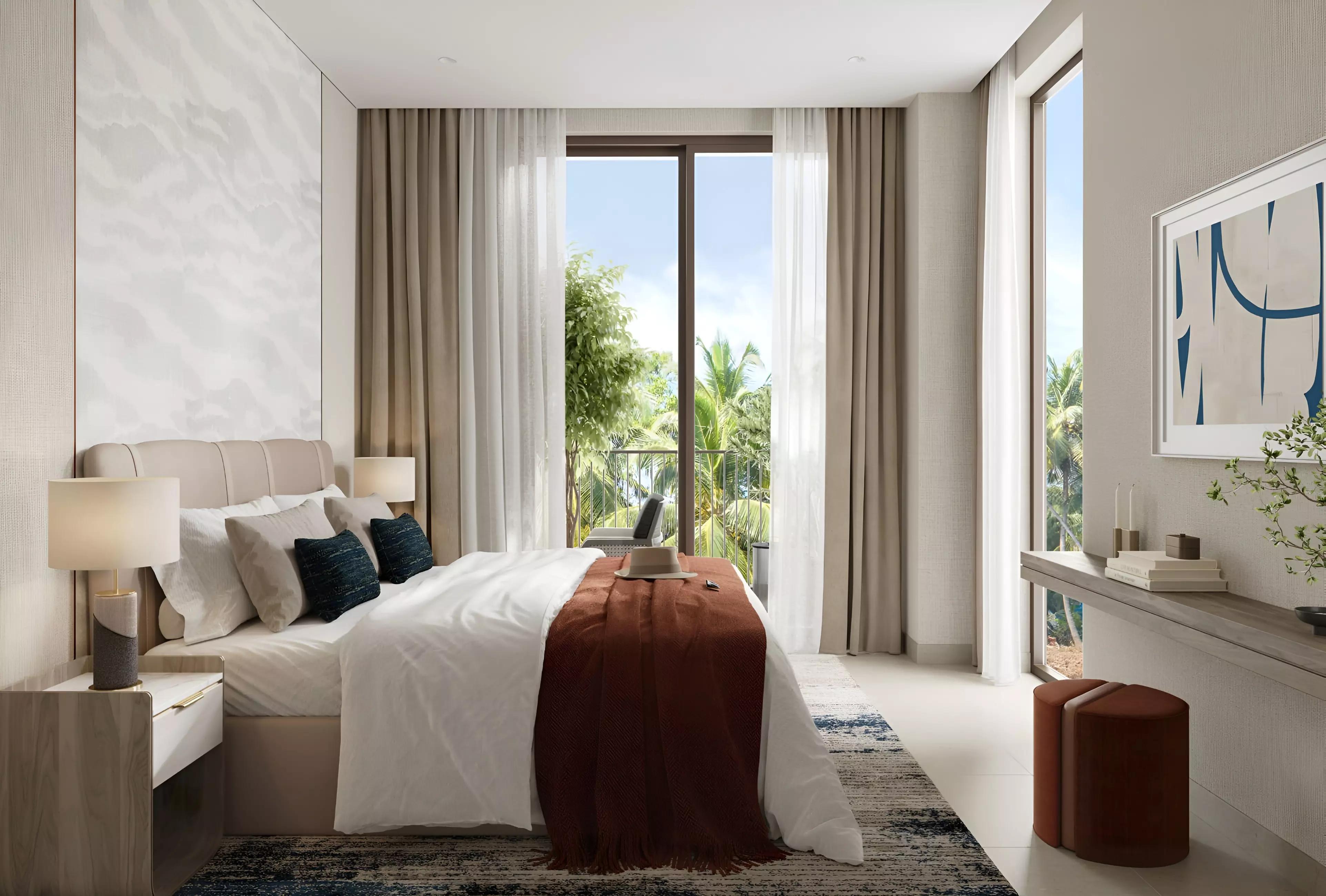 Savanna residential tower view overlooking Creek Beach, Dubai Creek Harbour