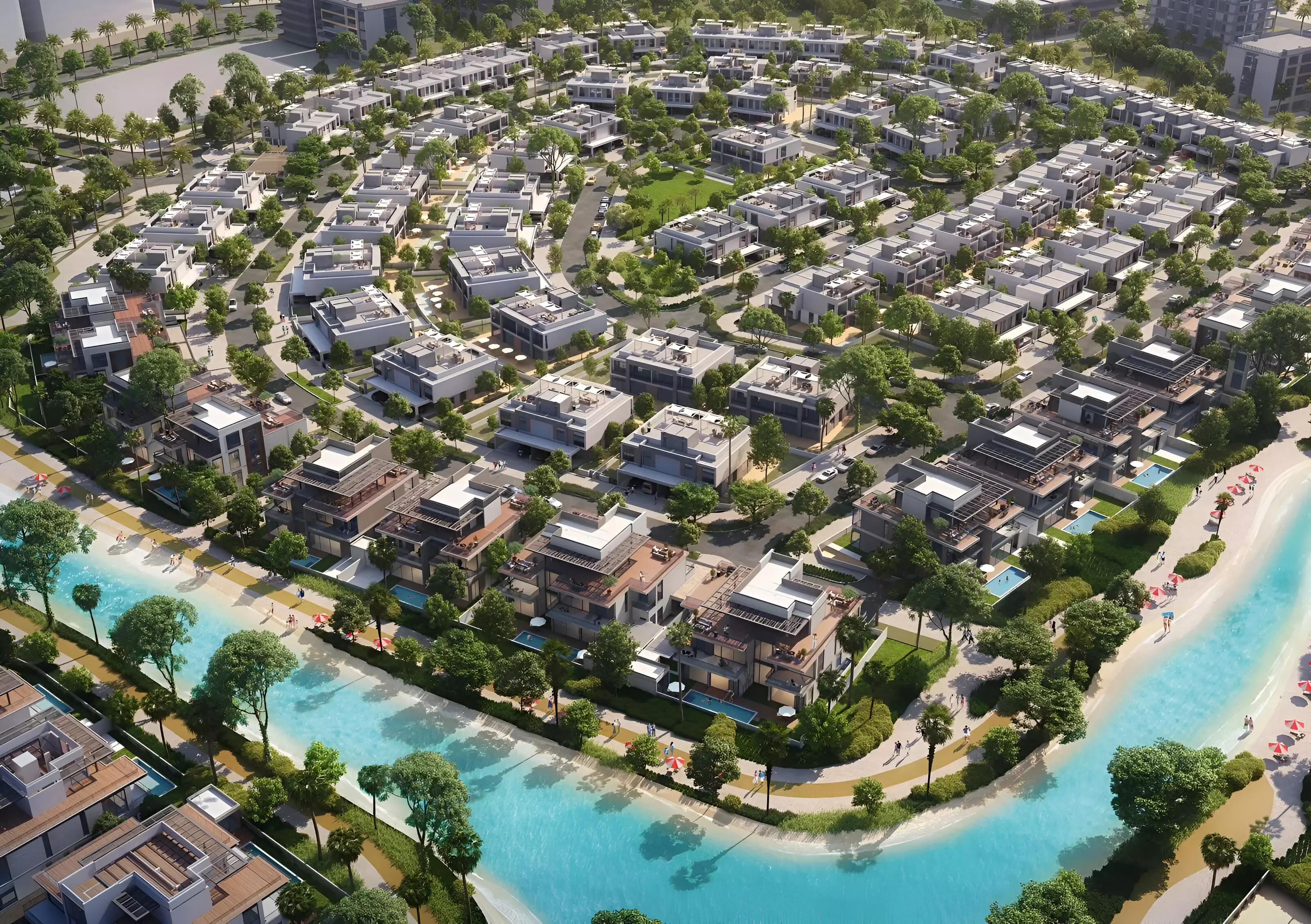 South Bay Phase 4 villa exterior with landscaped frontage, Dubai South, Dubai