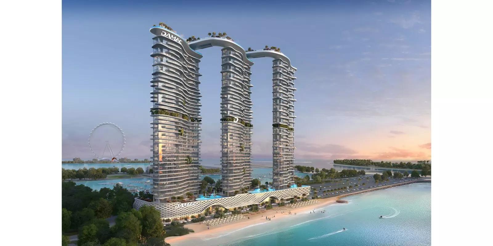 Skycrest Collection apartment interior living space, Dubai Harbour