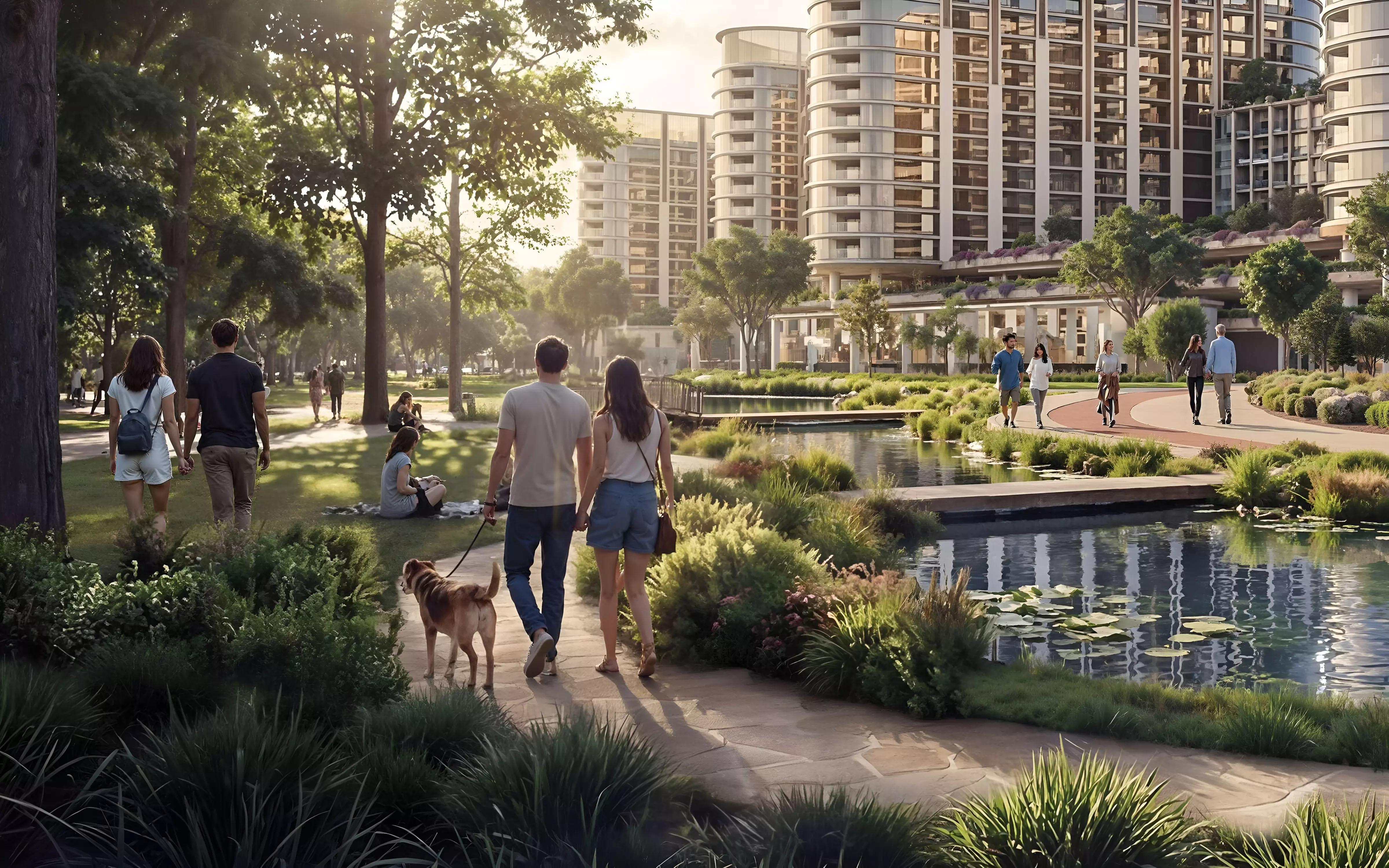 The Brooks at Sobha Sanctuary villa facade and driveway, Dubai