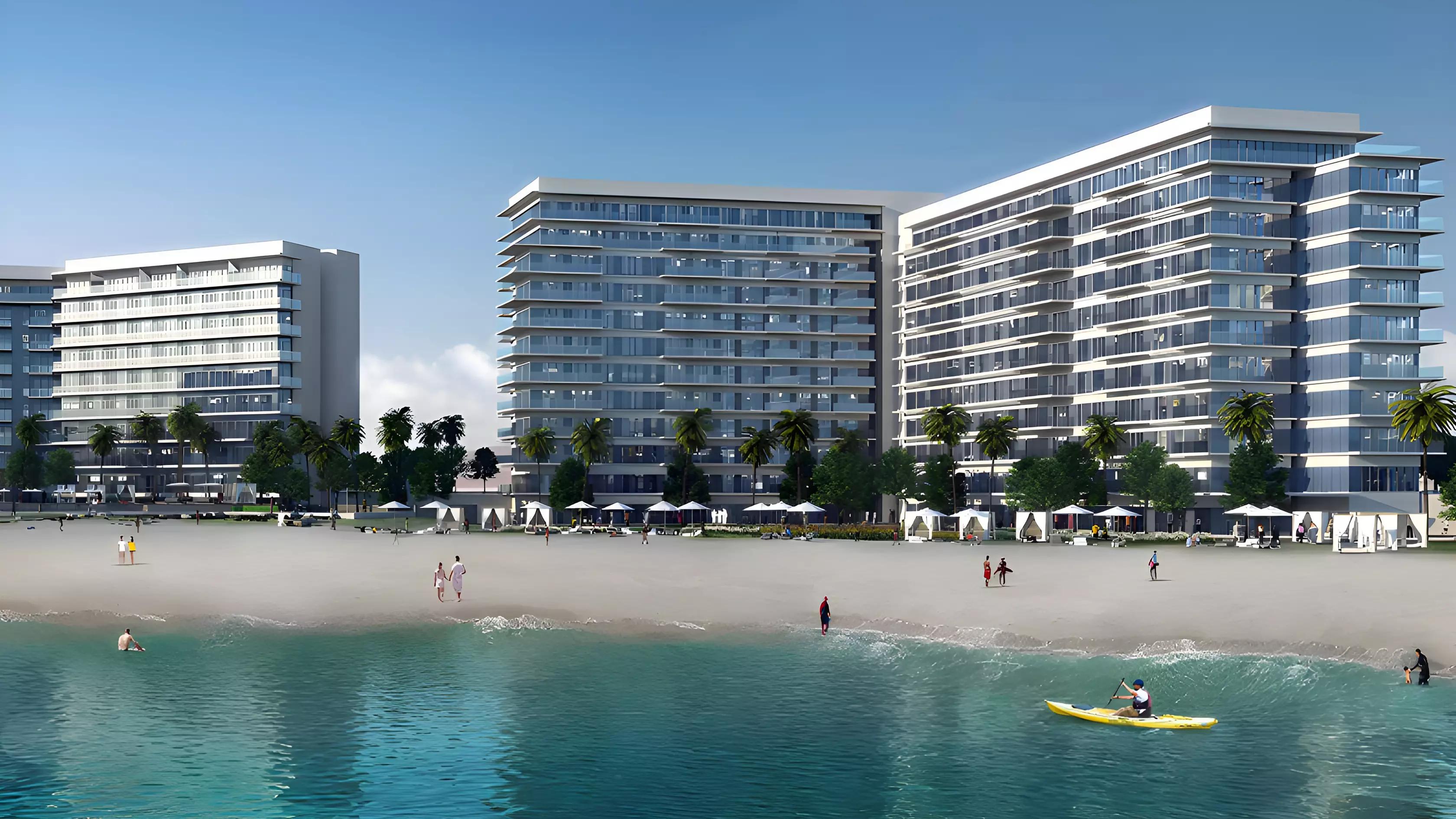 Exterior render of ELAR1S Sky low-rise apartment building in Jumeirah Village Triangle, Dubai