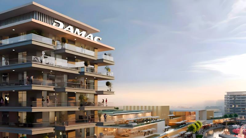 Damac Riverside Views Marine 2 exterior building view, Dubai Investment Park (DIP)