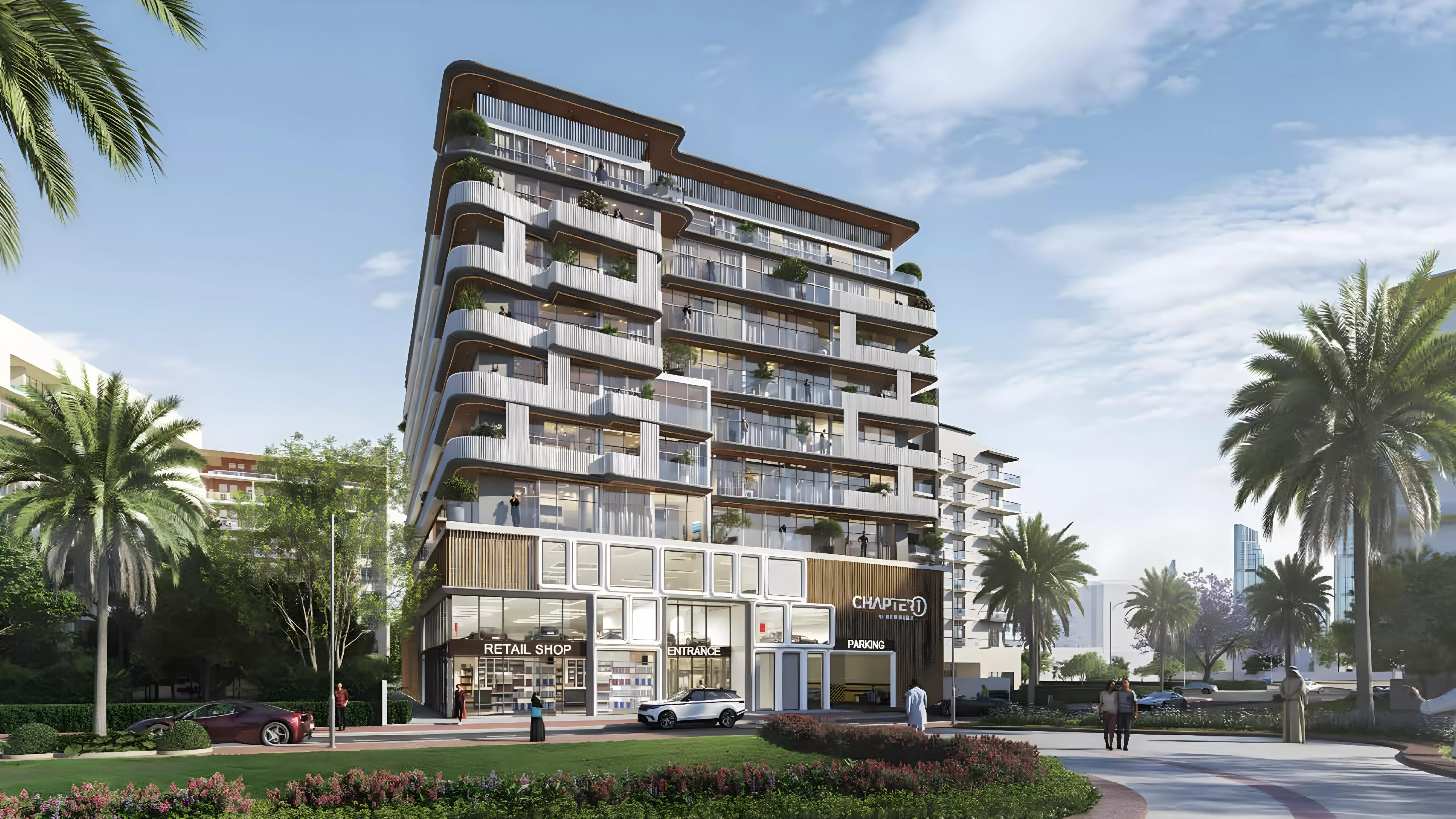 Chapter 01 tower exterior view, Al Warsan, Dubai