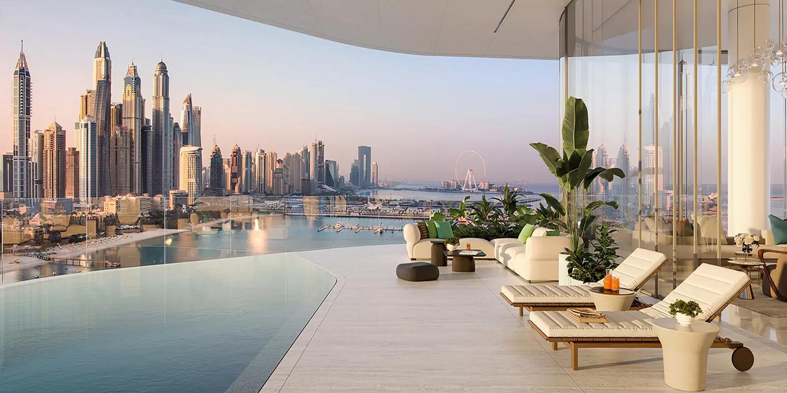 AVA at Palm Jumeirah private pool terrace, Palm Jumeirah, Dubai