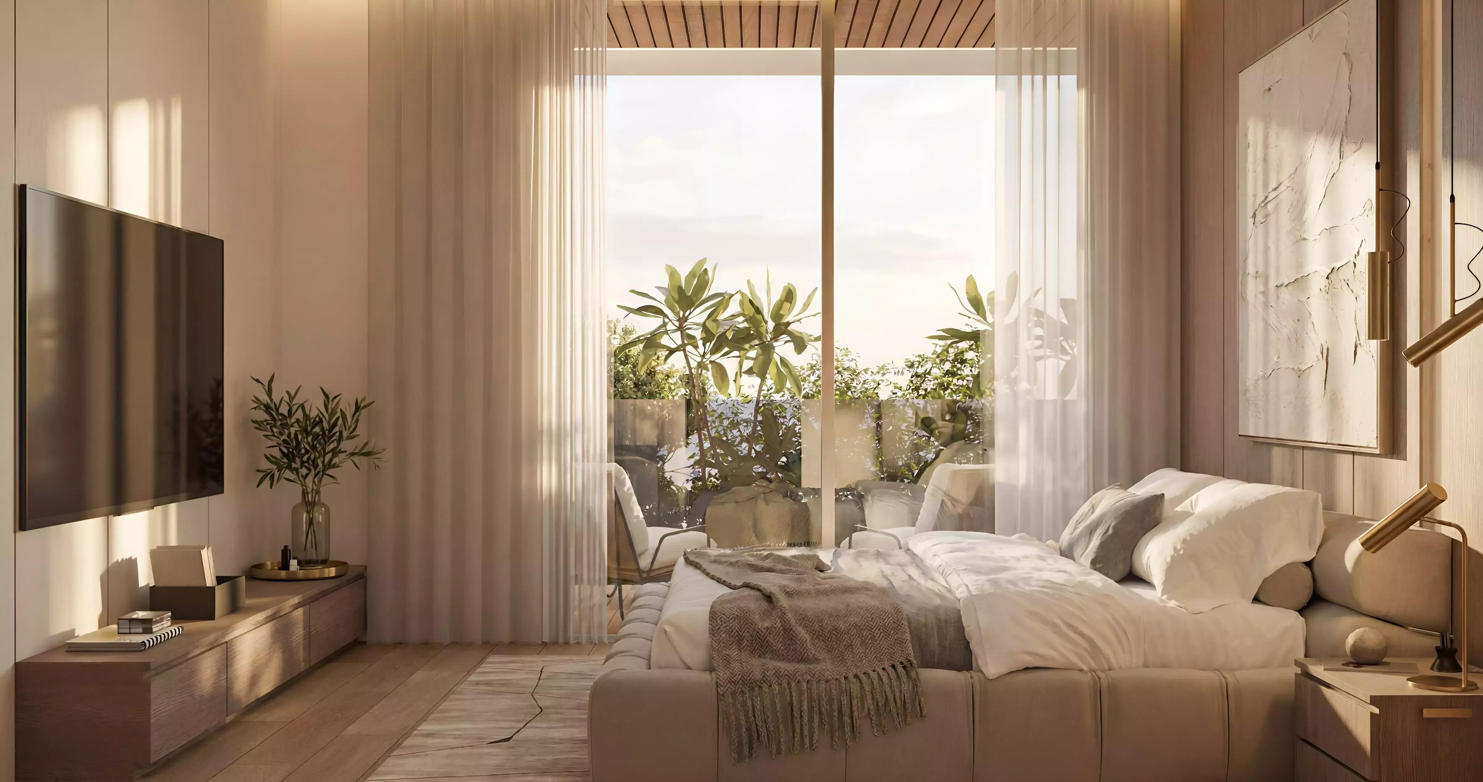 Shore at Lunaya Terraces residential tower street view, Jebel Ali, Dubai