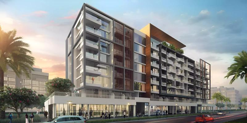 Azizi Riviera 34 tower exterior facade, Meydan One, Dubai