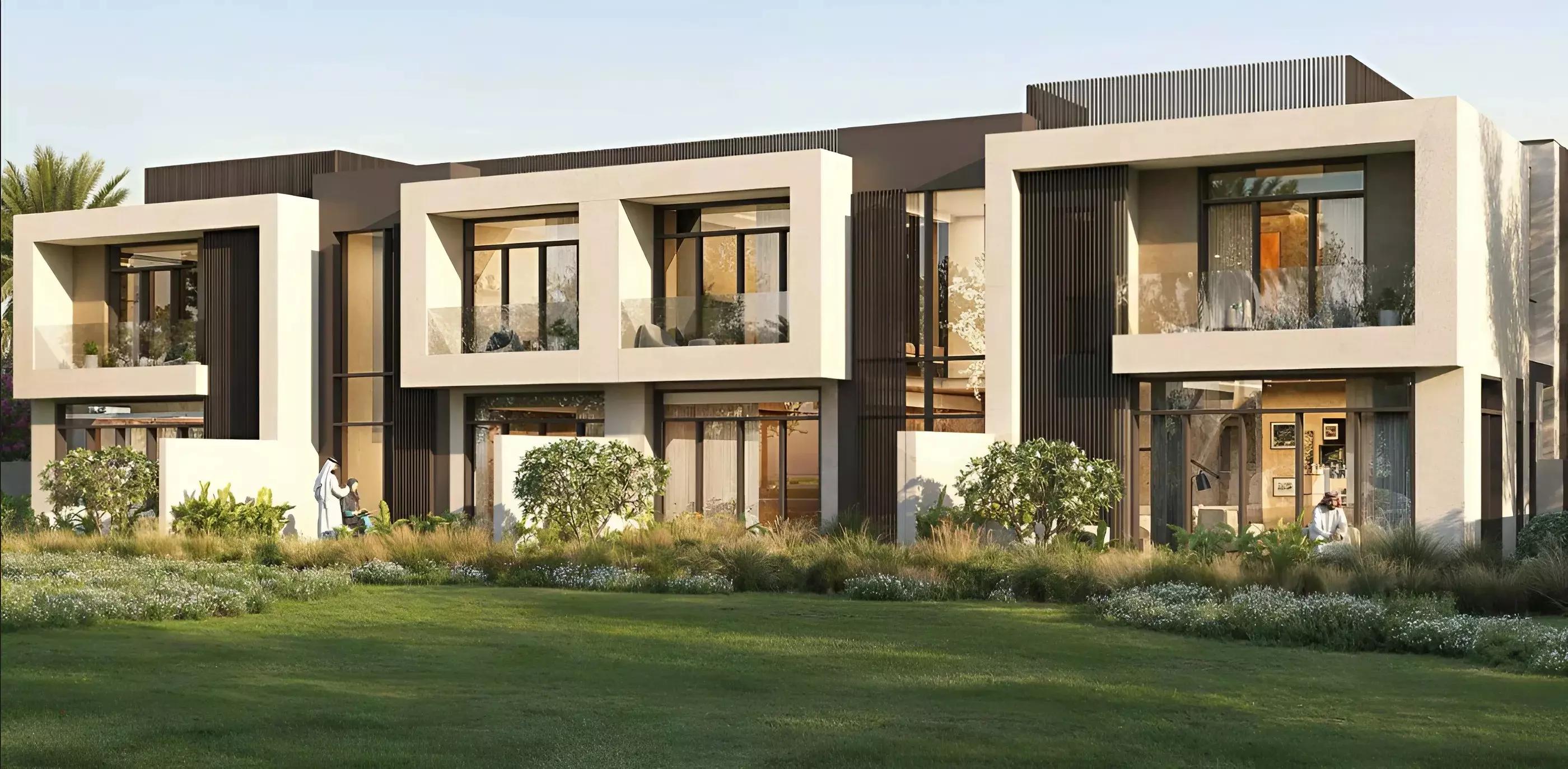 Rayhan townhouse exterior at Waada by Bahria Town, Dubai South