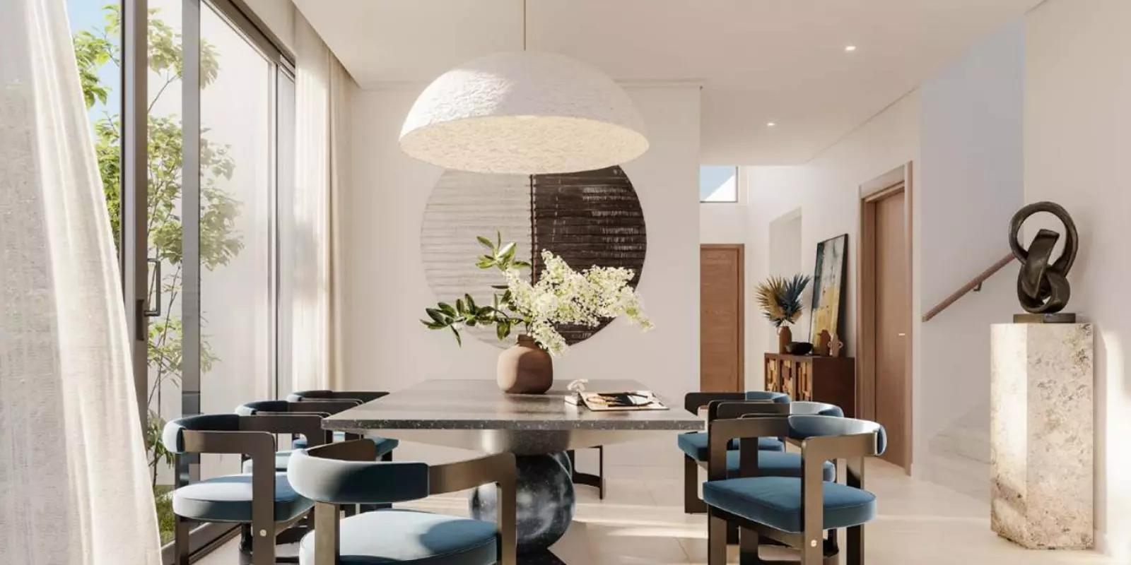 Swimming pool area at Fairway Villas Phase 2, Emaar South golf community