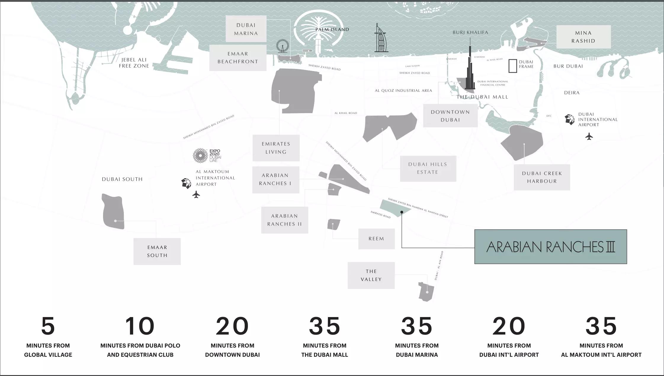 Caya master plan layout, Arabian Ranches 3, Dubai
