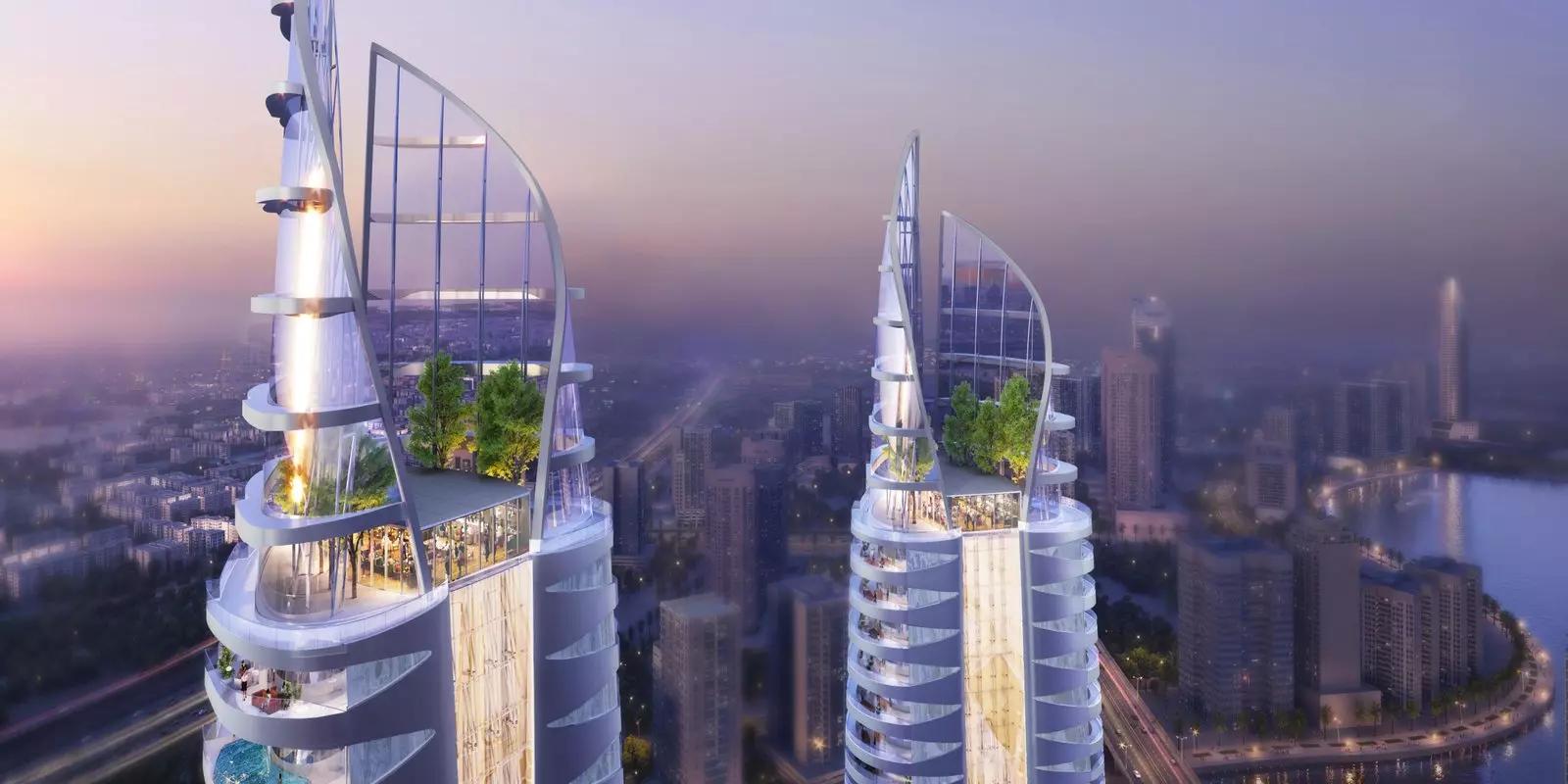 Canal Heights 2 apartment interior living space, DAMAC Business Bay, Dubai