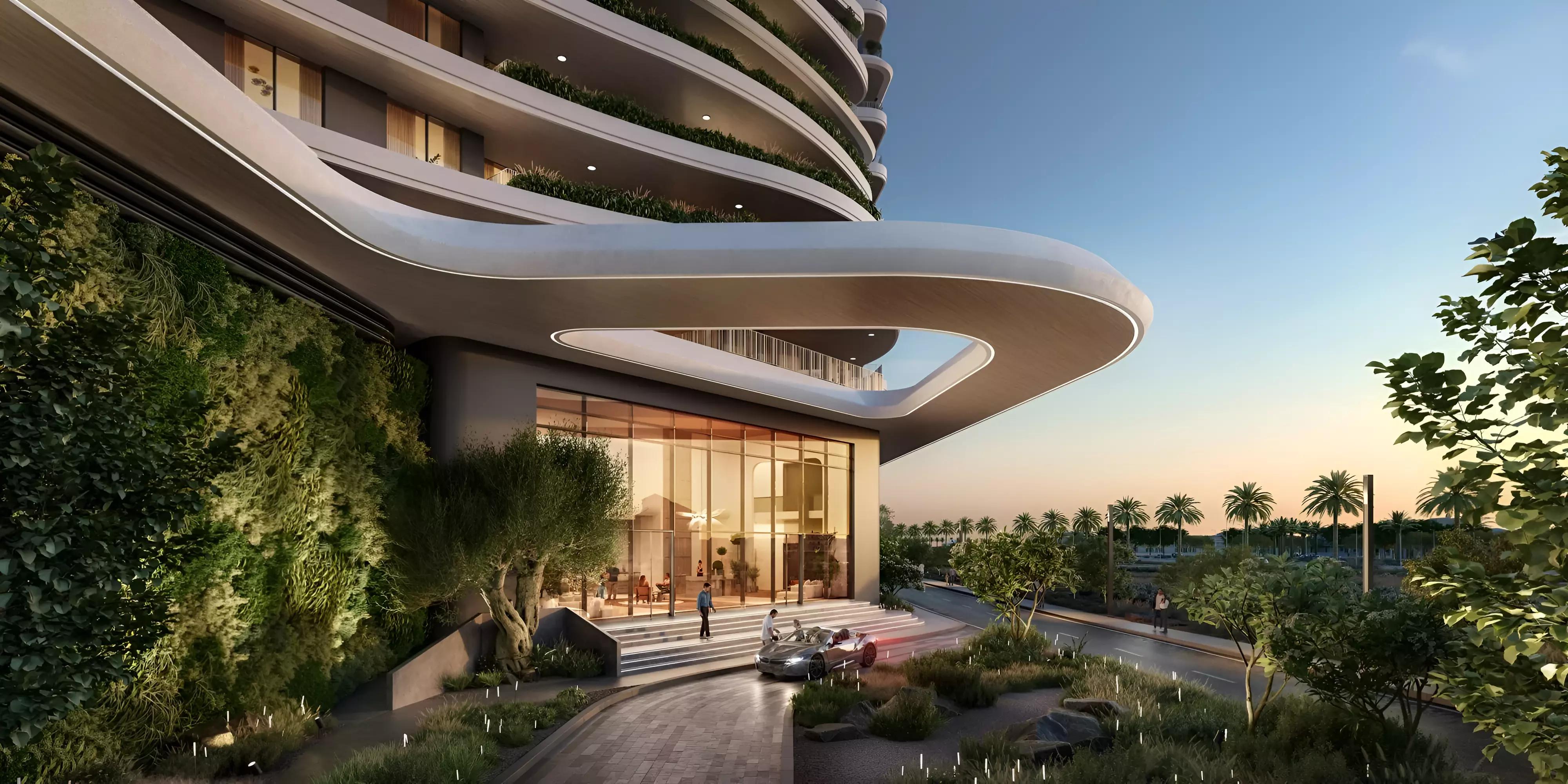 Moss at Haven by Aldar building exterior with landscaped surroundings, Dubai
