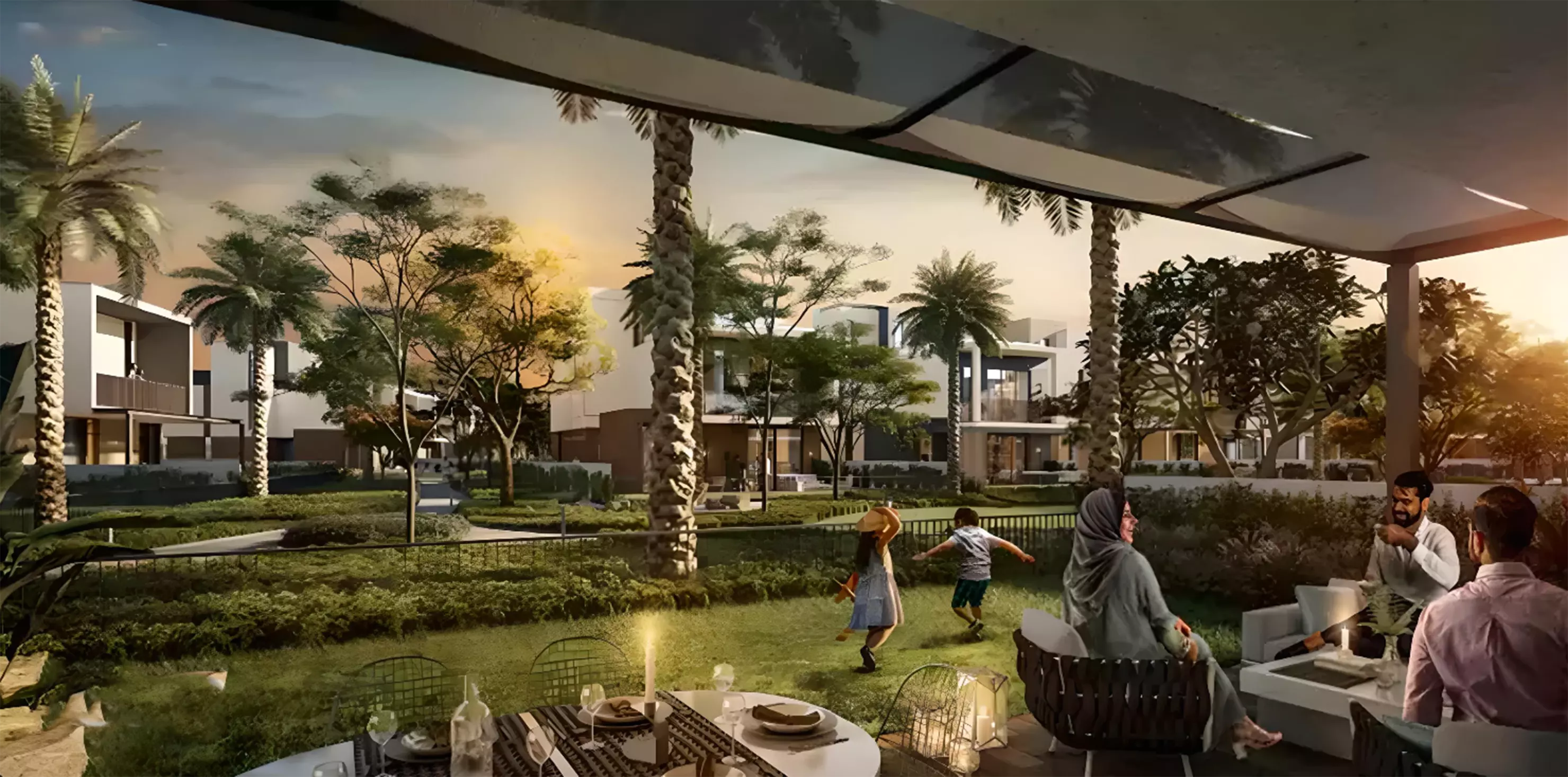 Elie Saab villa community street view, Arabian Ranches 3