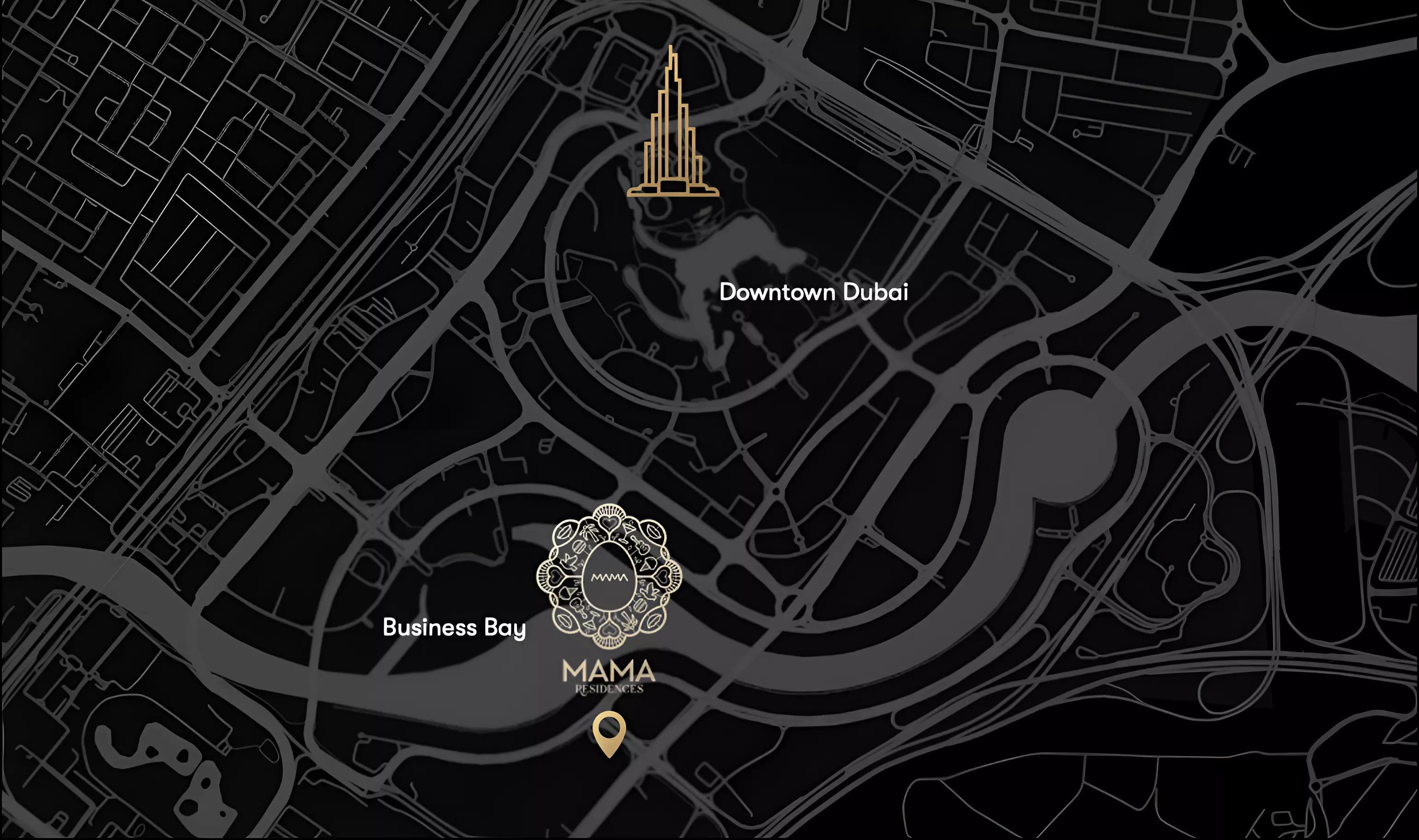 Master plan layout of Mama Residences, Business Bay