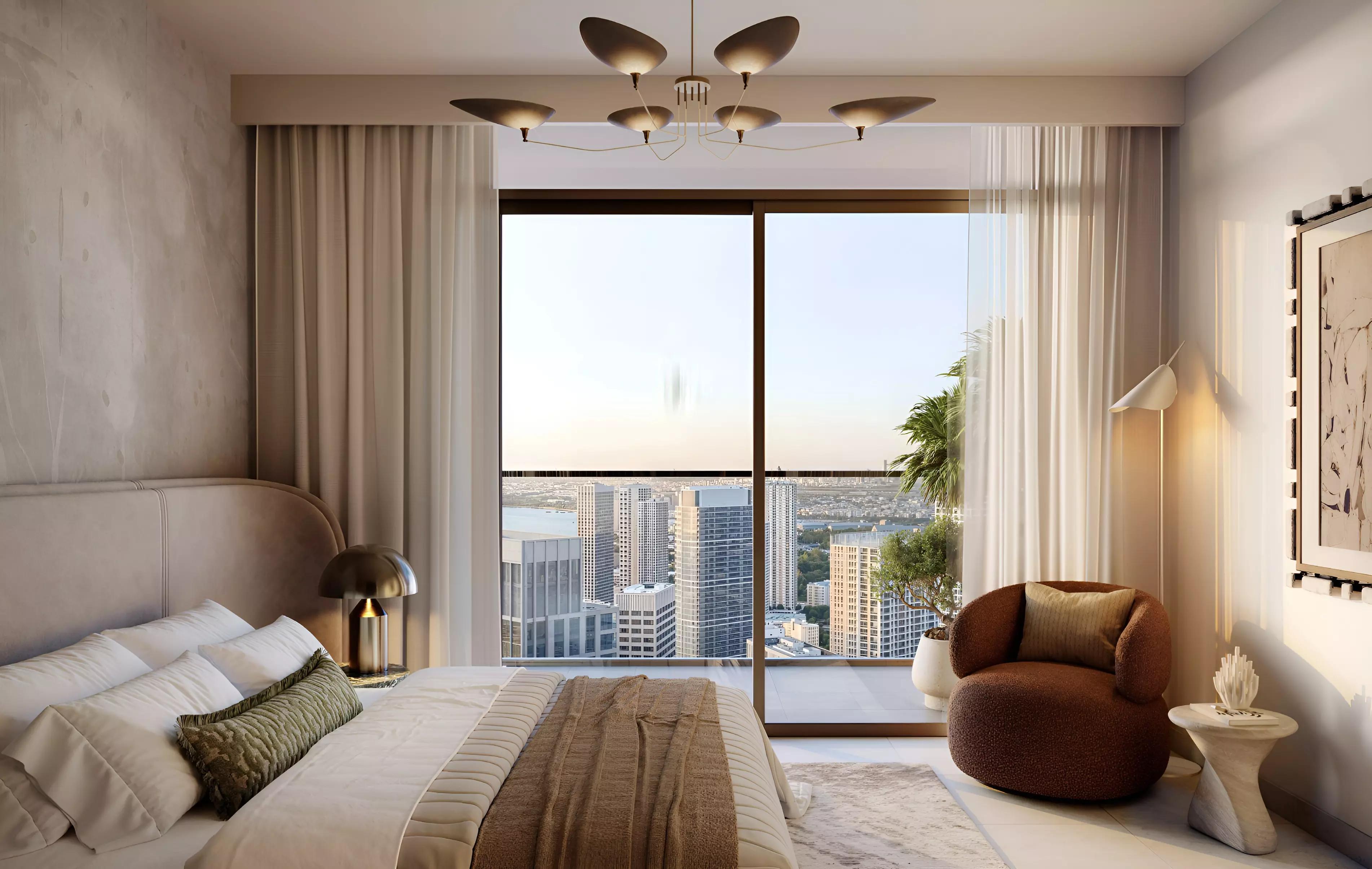 Valia Tower bedroom interior, Dubai Creek Harbour
