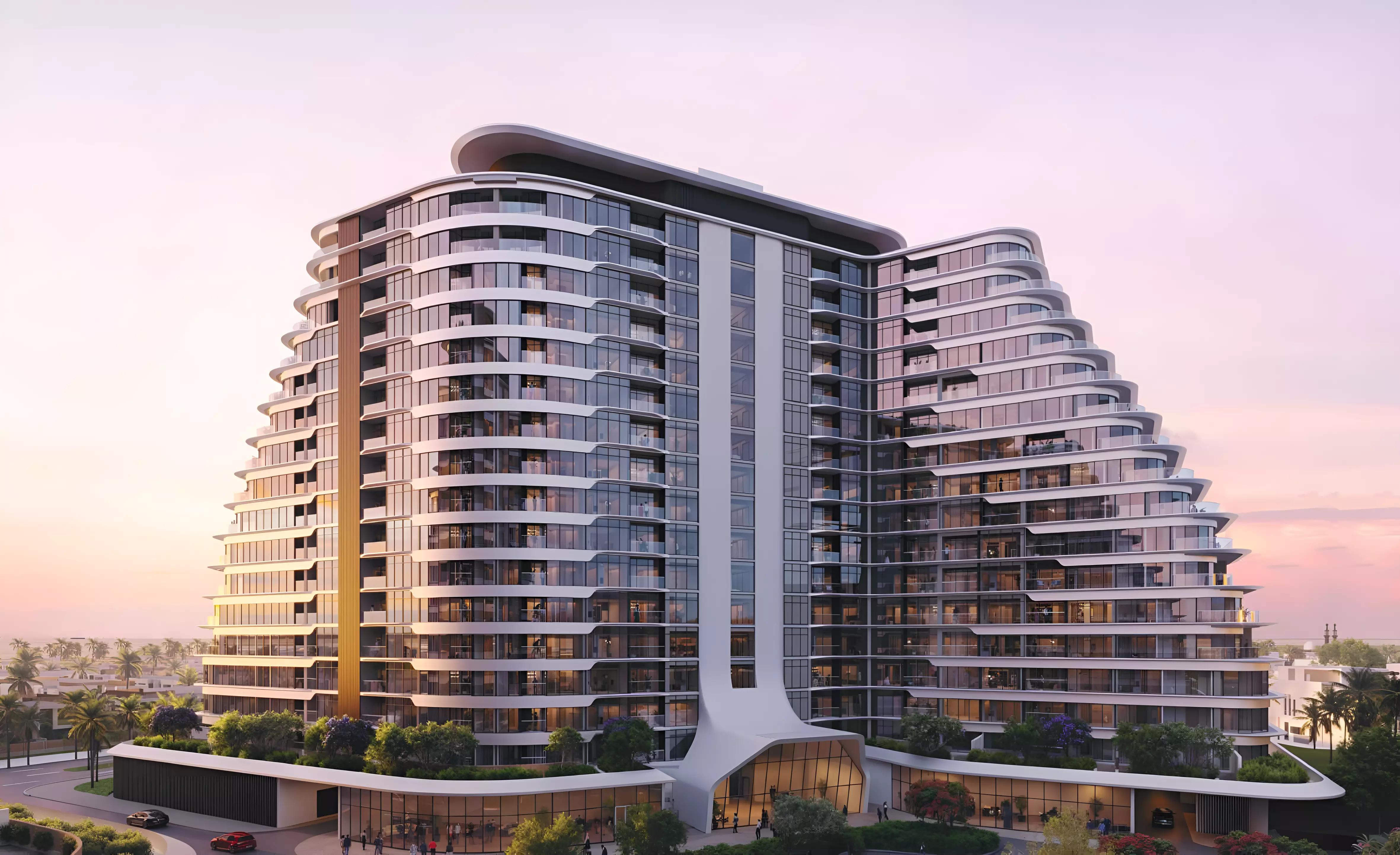 Cascada apartment tower exterior at Waada, Dubai South