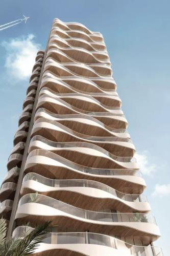 The Pier Residences exterior tower view, Dubai Maritime City
