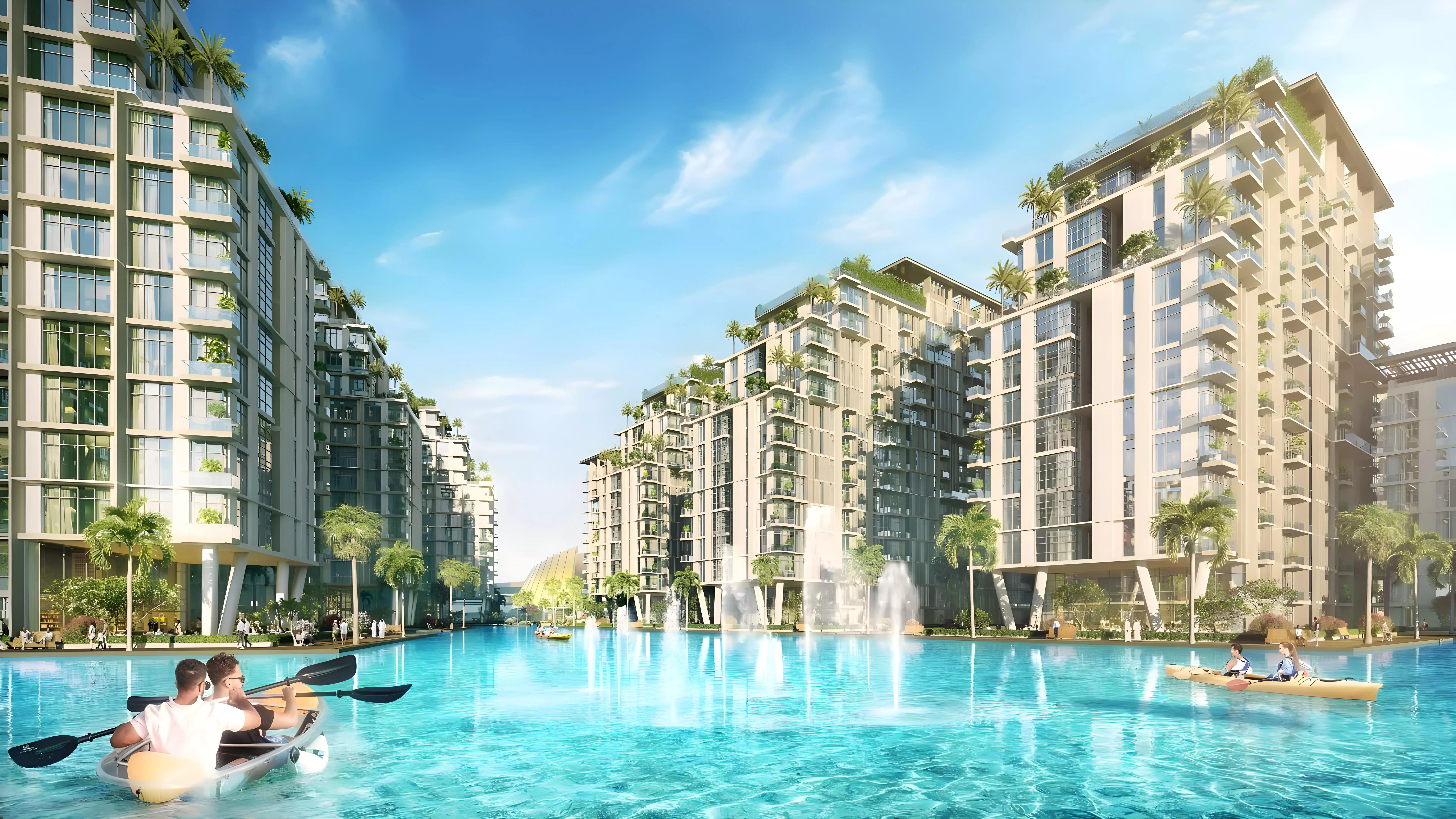Azizi Venice 15 exterior tower view, Dubai South, Dubai