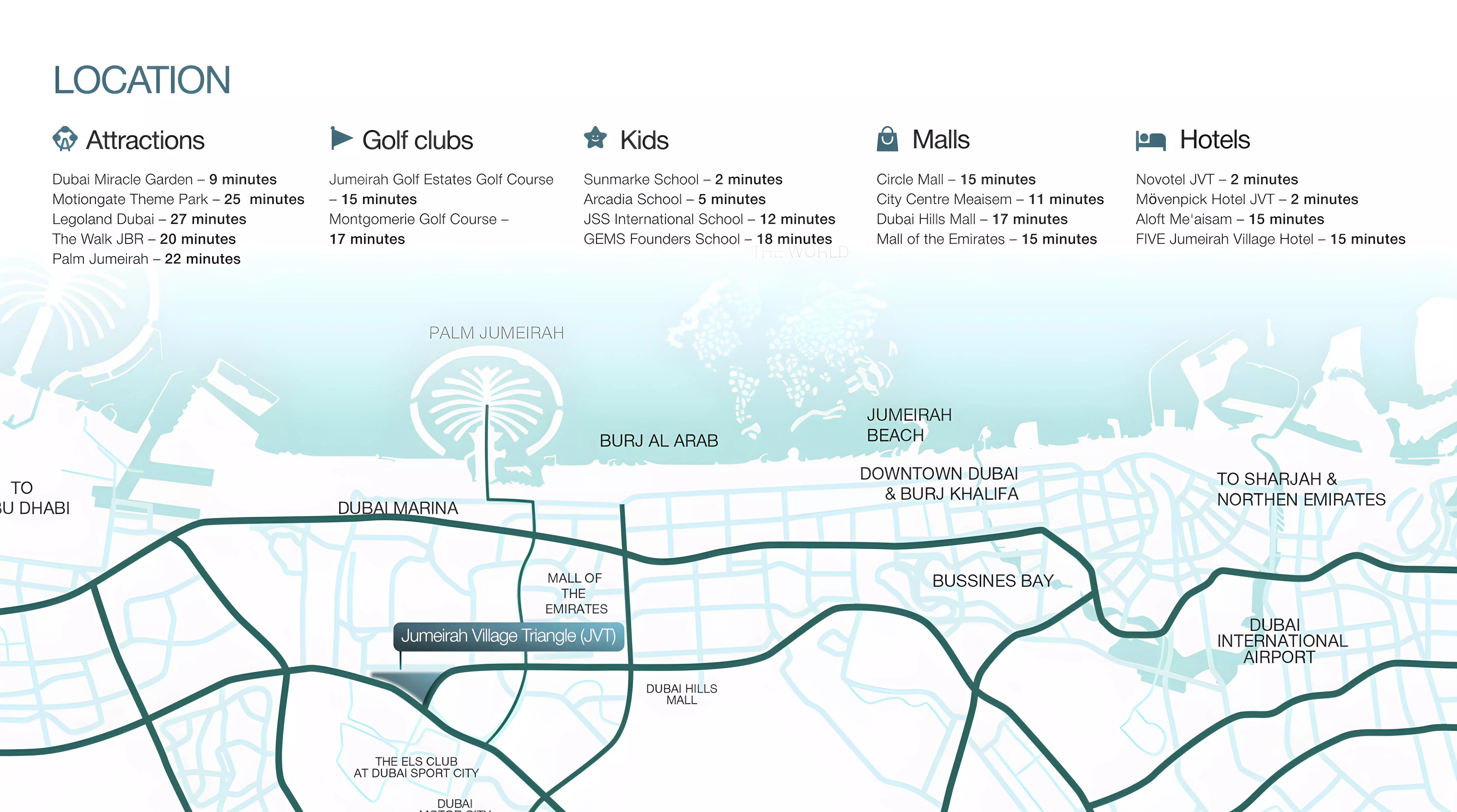 Master plan layout of the Lum1nar cluster, Jumeirah Village Triangle, Dubai