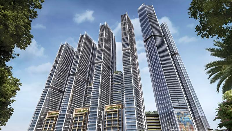 Exterior view of The Horizon at Sobha Central tower, Jebel Ali, Dubai