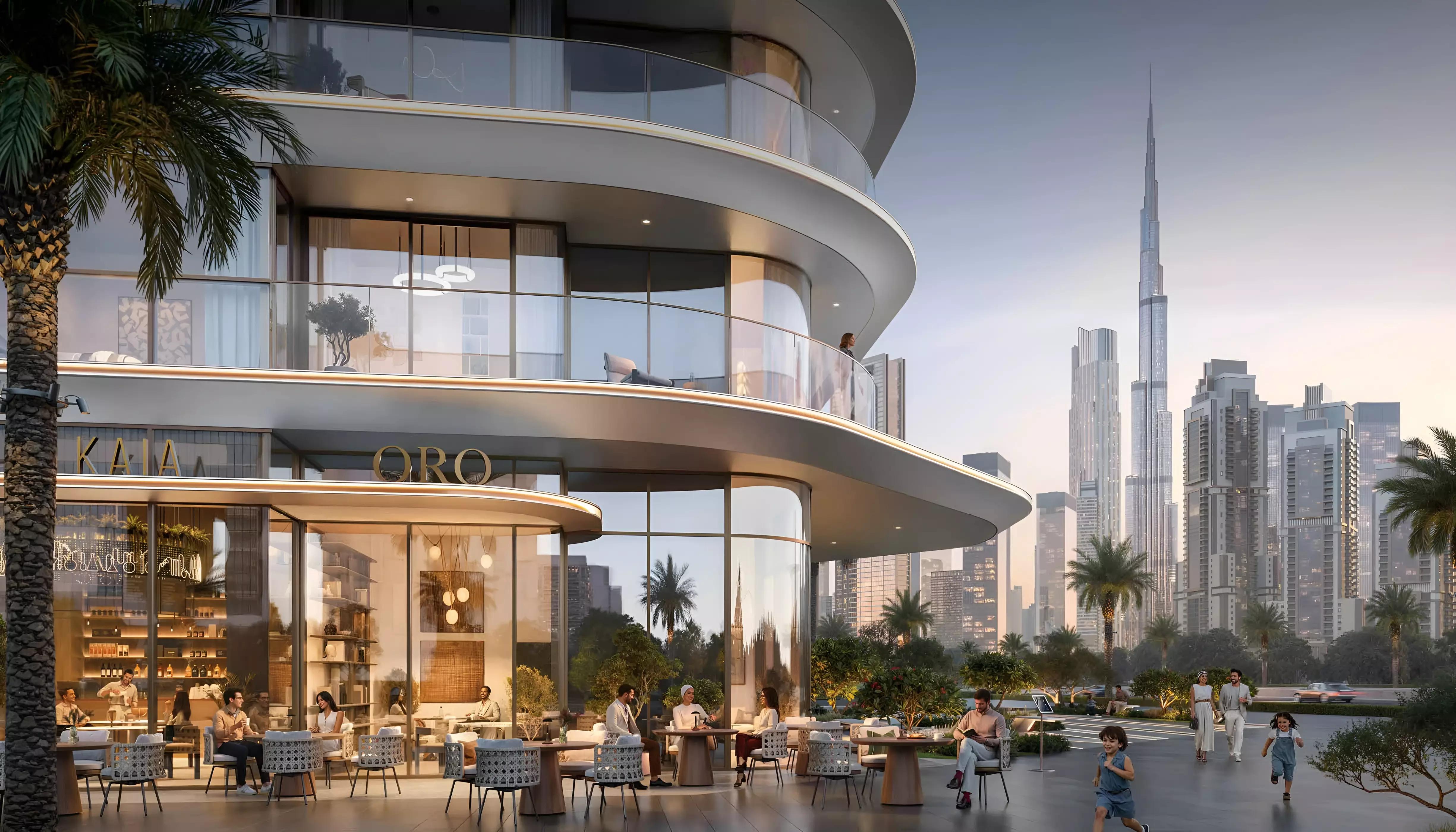 Avarra by Palace tower rendering with skyline backdrop, Business Bay