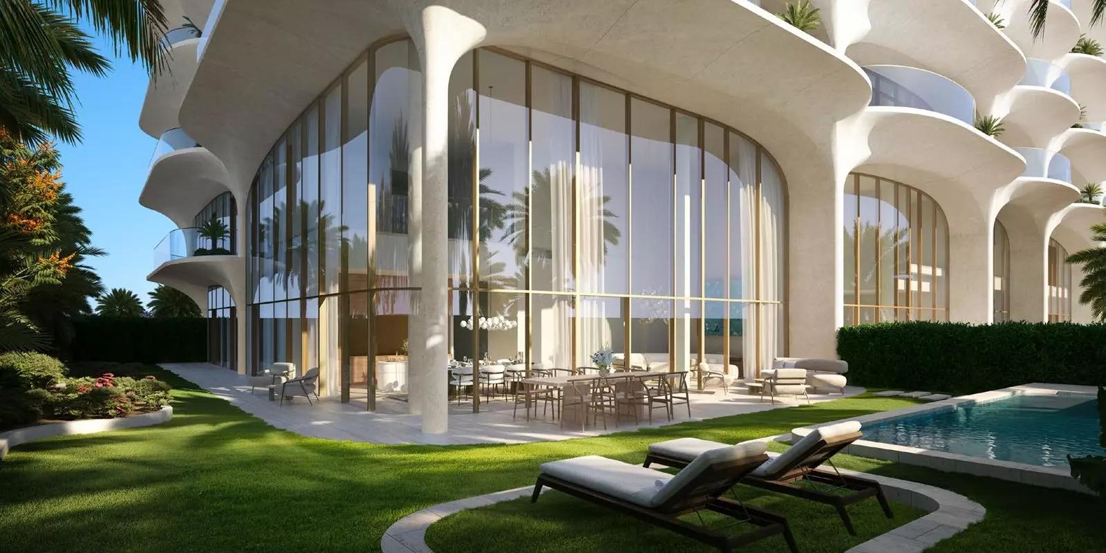 Ellington Ocean House rooftop or pool deck overlooking the Arabian Gulf, Palm Jumeirah