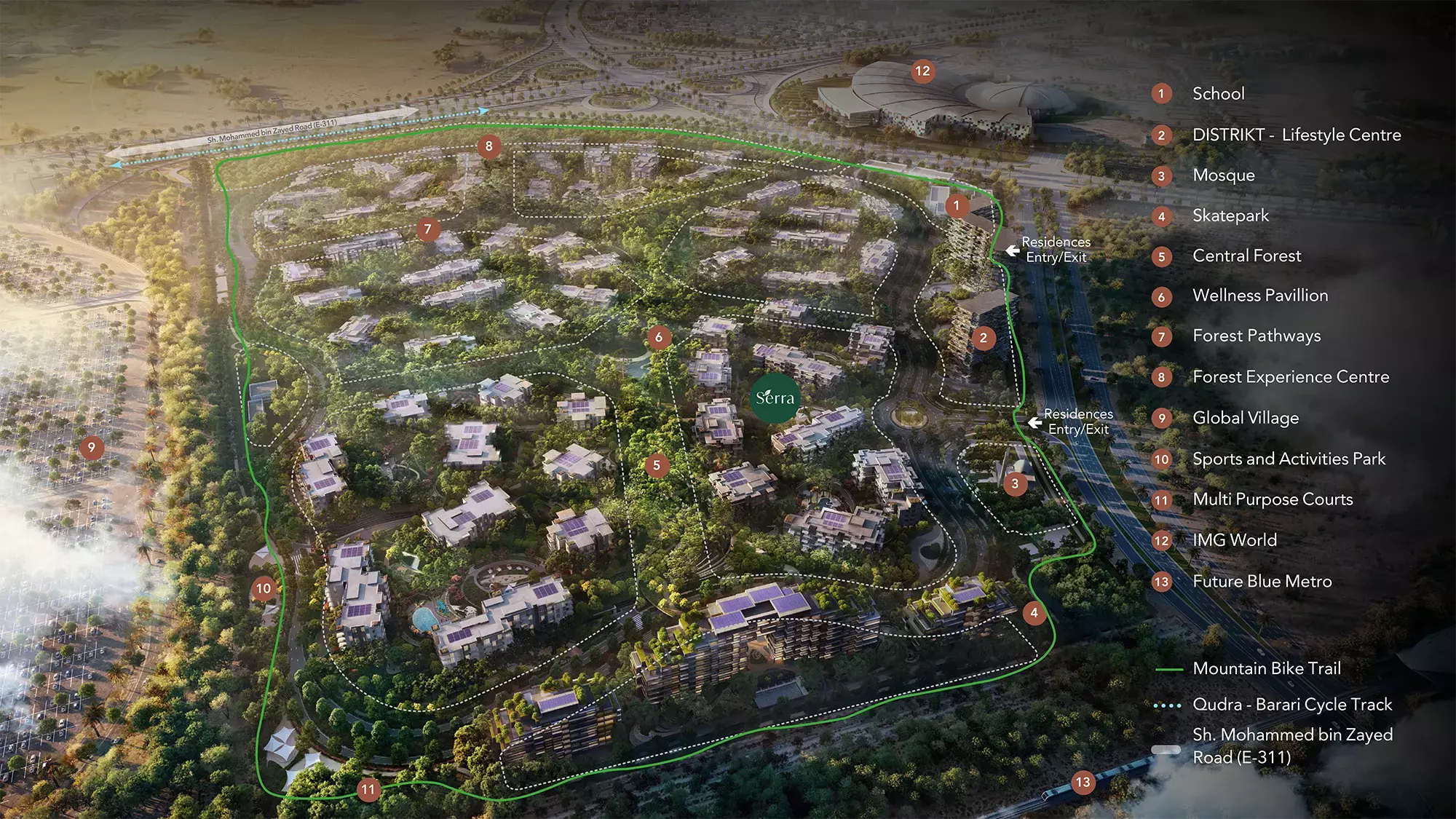 Serra at Ghaf Woods masterplan layout, Dubai Land, Dubai