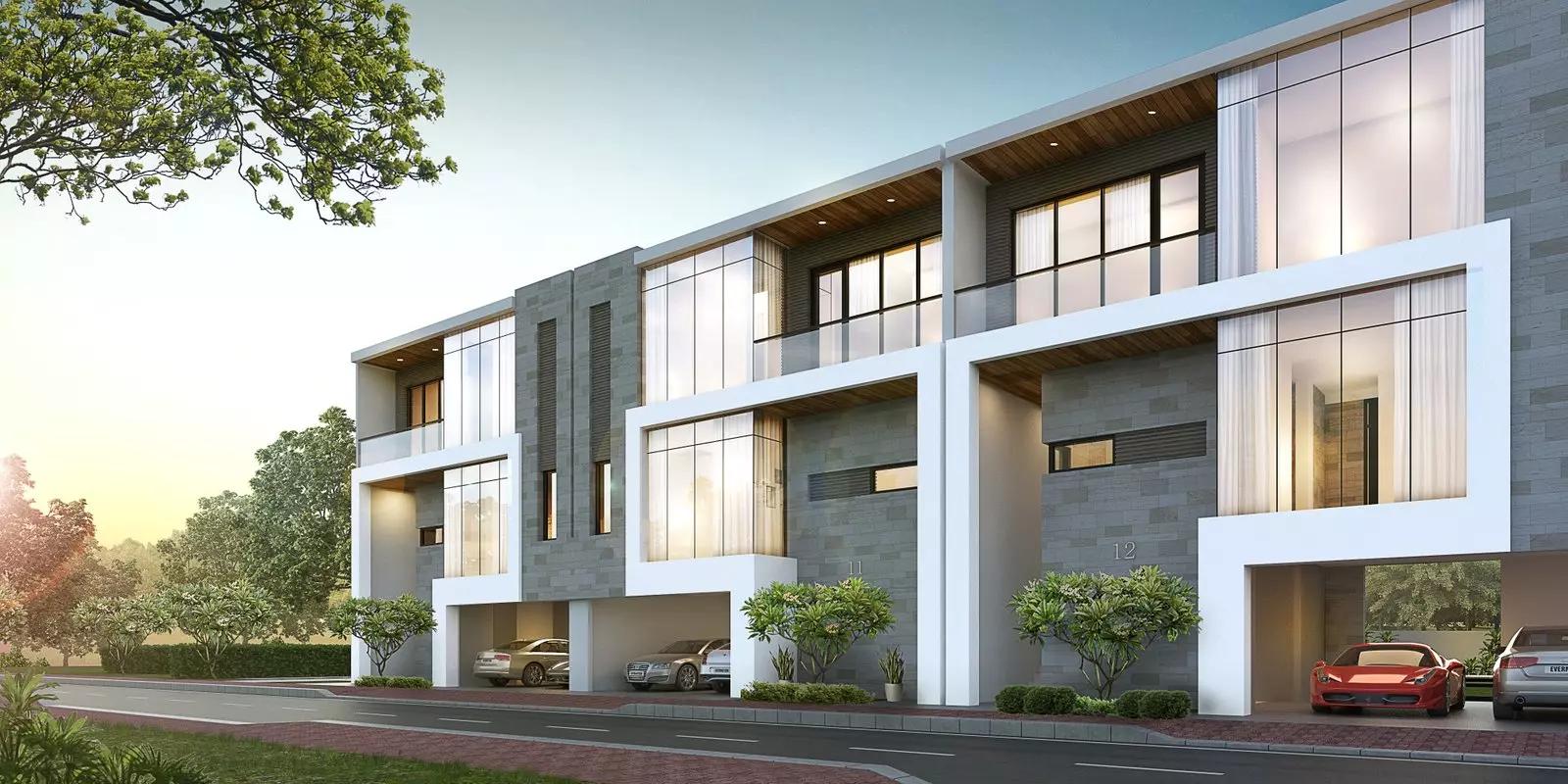 Veneto Villas exterior facade at DAMAC Hills, Dubai