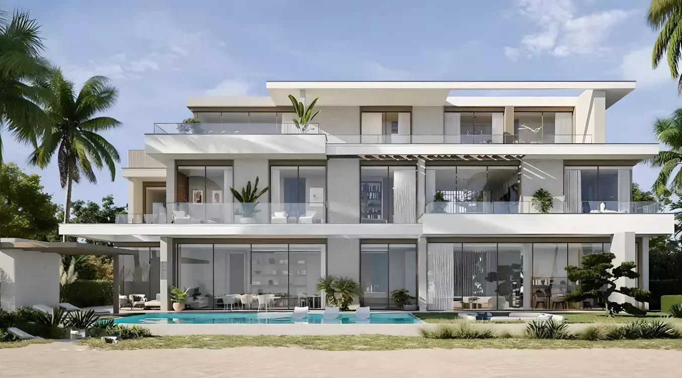 Bay Villas Phase 3 living area interior, Dubai Islands villa community