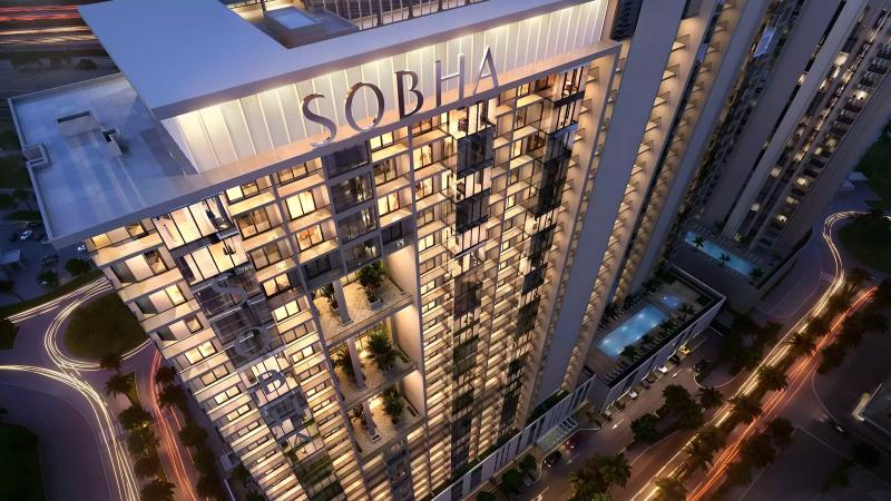 One Park Avenue building exterior, Sobha Hartland, Dubai