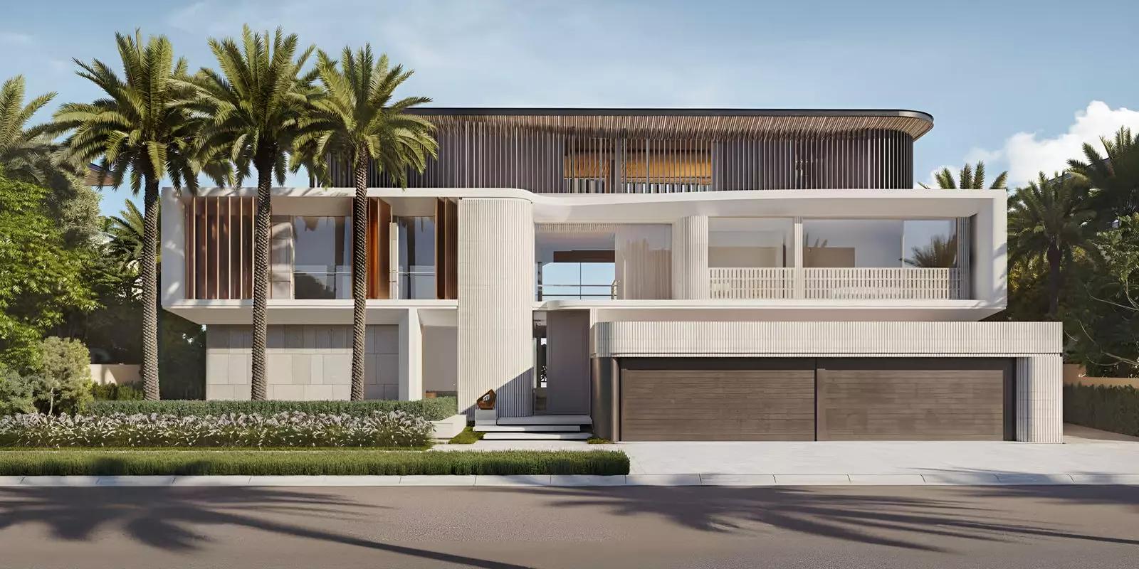 Palm Jebel Ali Frond M villa exterior view, Nakheel, Dubai