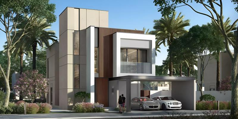 Caya villa exterior with private garden, Arabian Ranches 3, Dubai