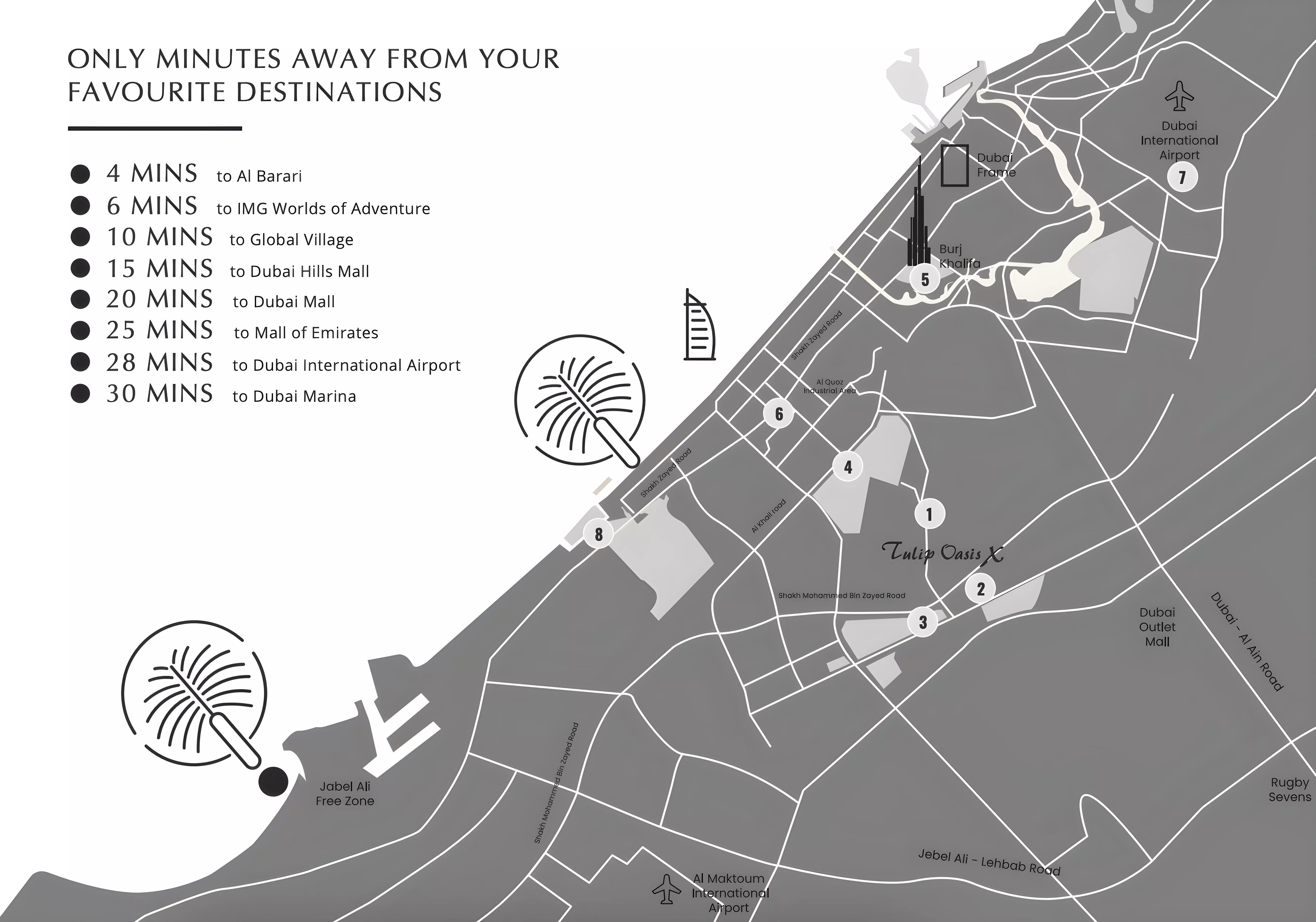Tulip Oasis X master plan layout, Majan, Dubai