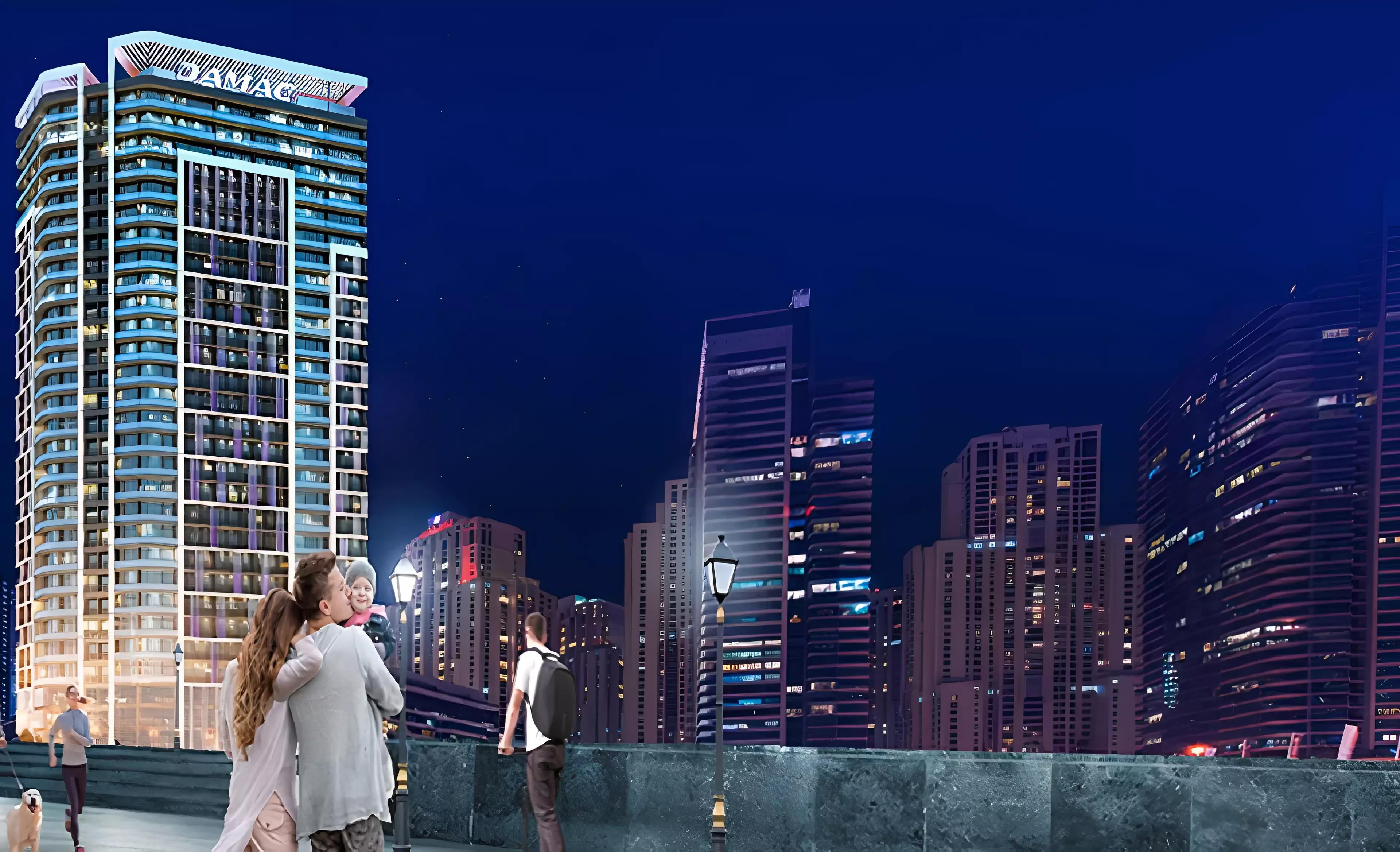 Zada Tower building elevation from street level, Business Bay, Dubai
