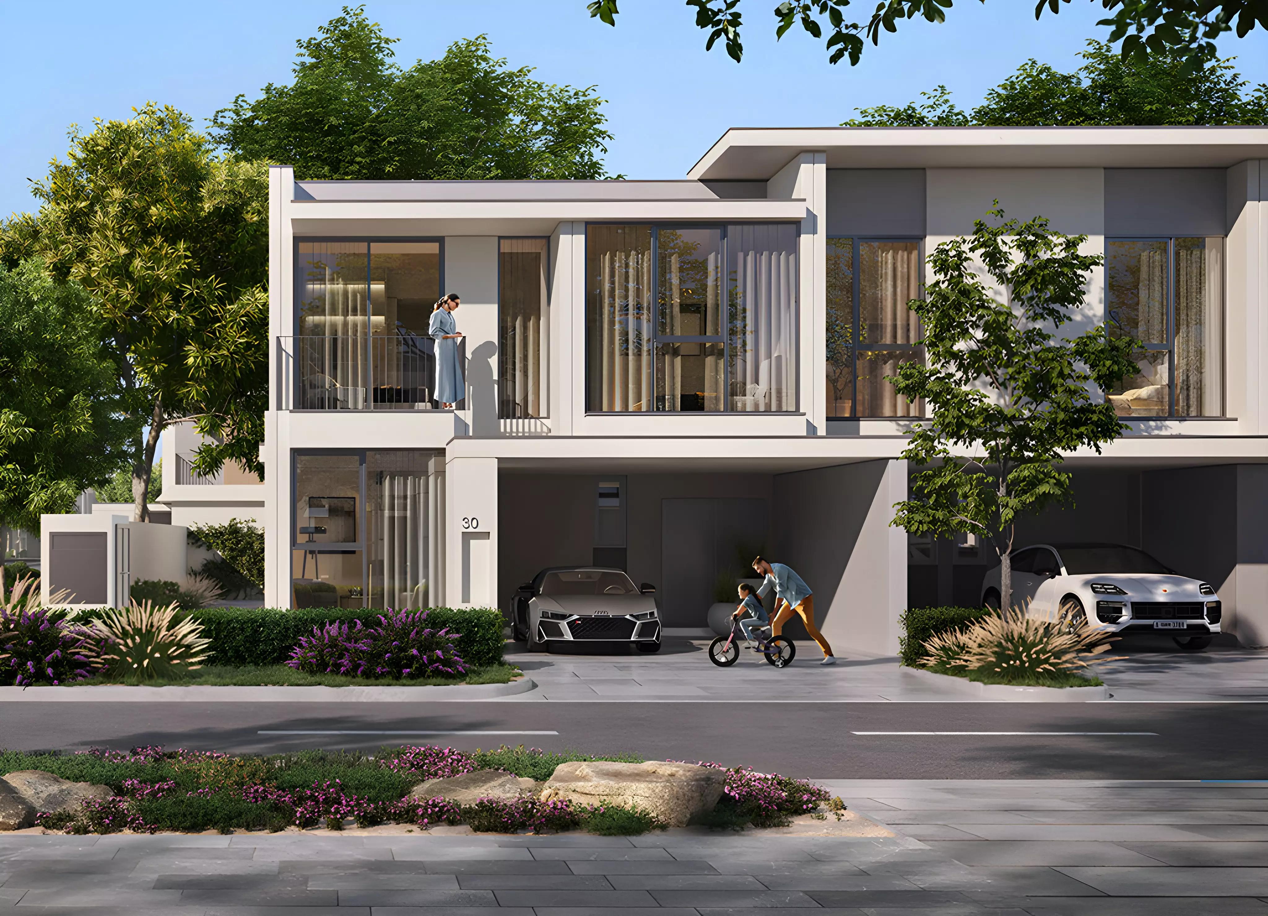 Vindera townhouse living area interior, The Valley, Dubai