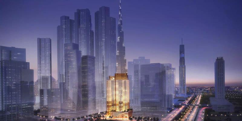 Elegance Tower exterior facade, Downtown Dubai