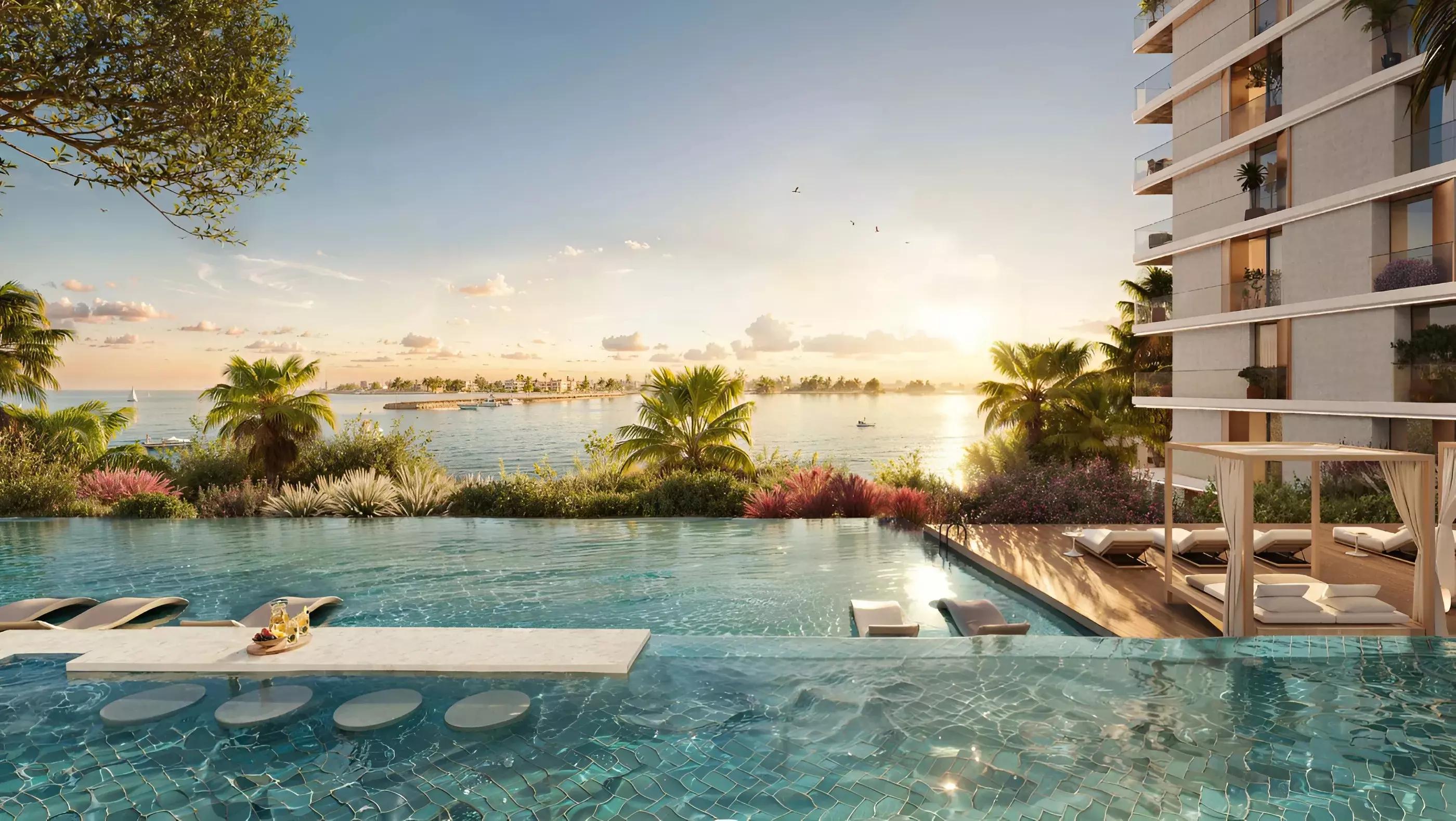 Seacrest landscaped gardens and walkway, Damac Seacrest