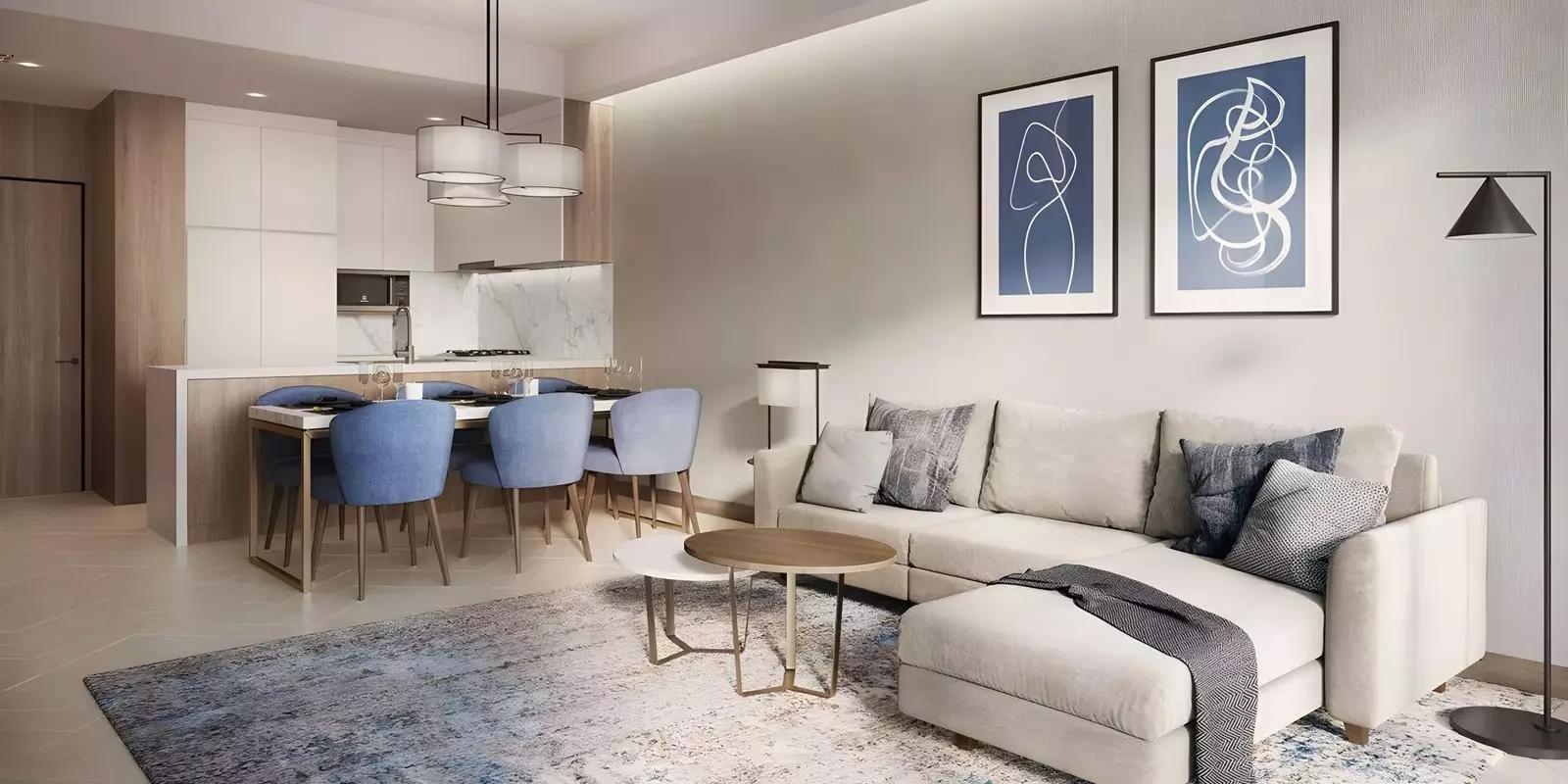 Building amenity lounge at The Address Residences Dubai Opera