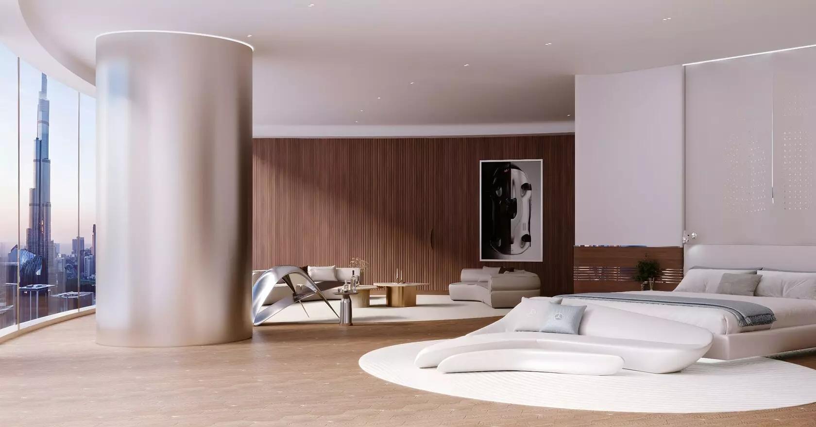 Bathroom interior at Mercedes Benz Places by Binghatti