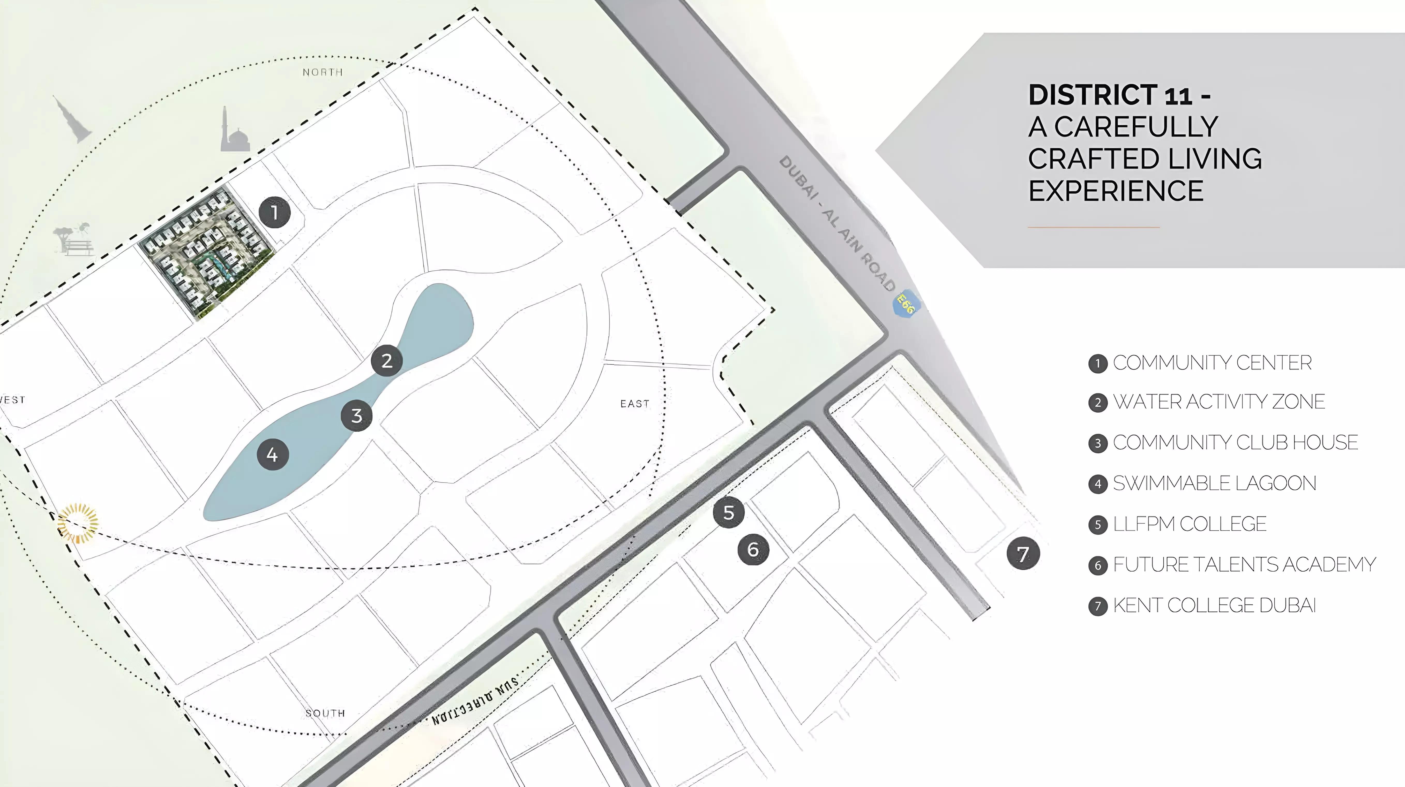 The Woodland Residence master plan layout, District 11, MBR City, Dubai