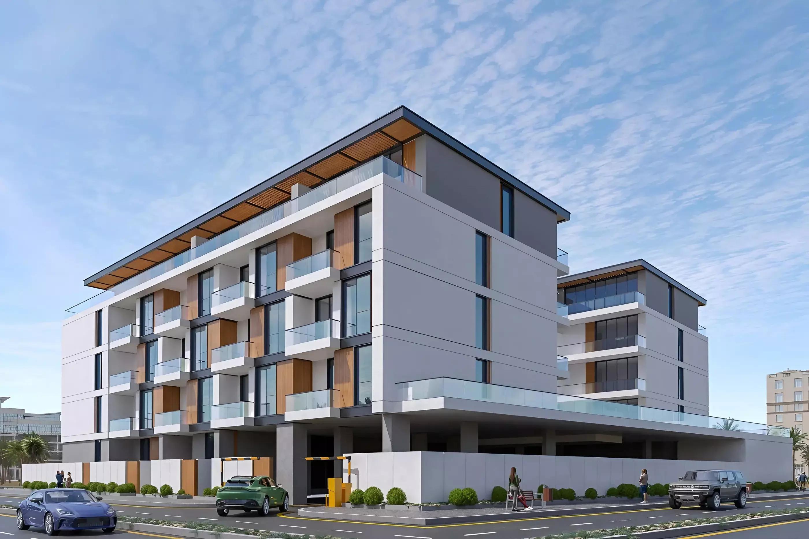 Rose Garden Phase 2 landscaped courtyard and gardens, JVC