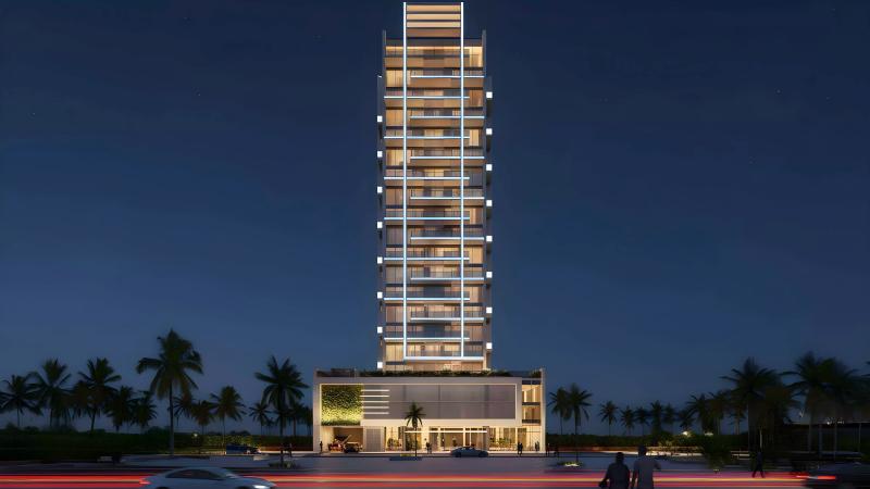 Future Residence exterior facade at Meydan Horizon, Dubai