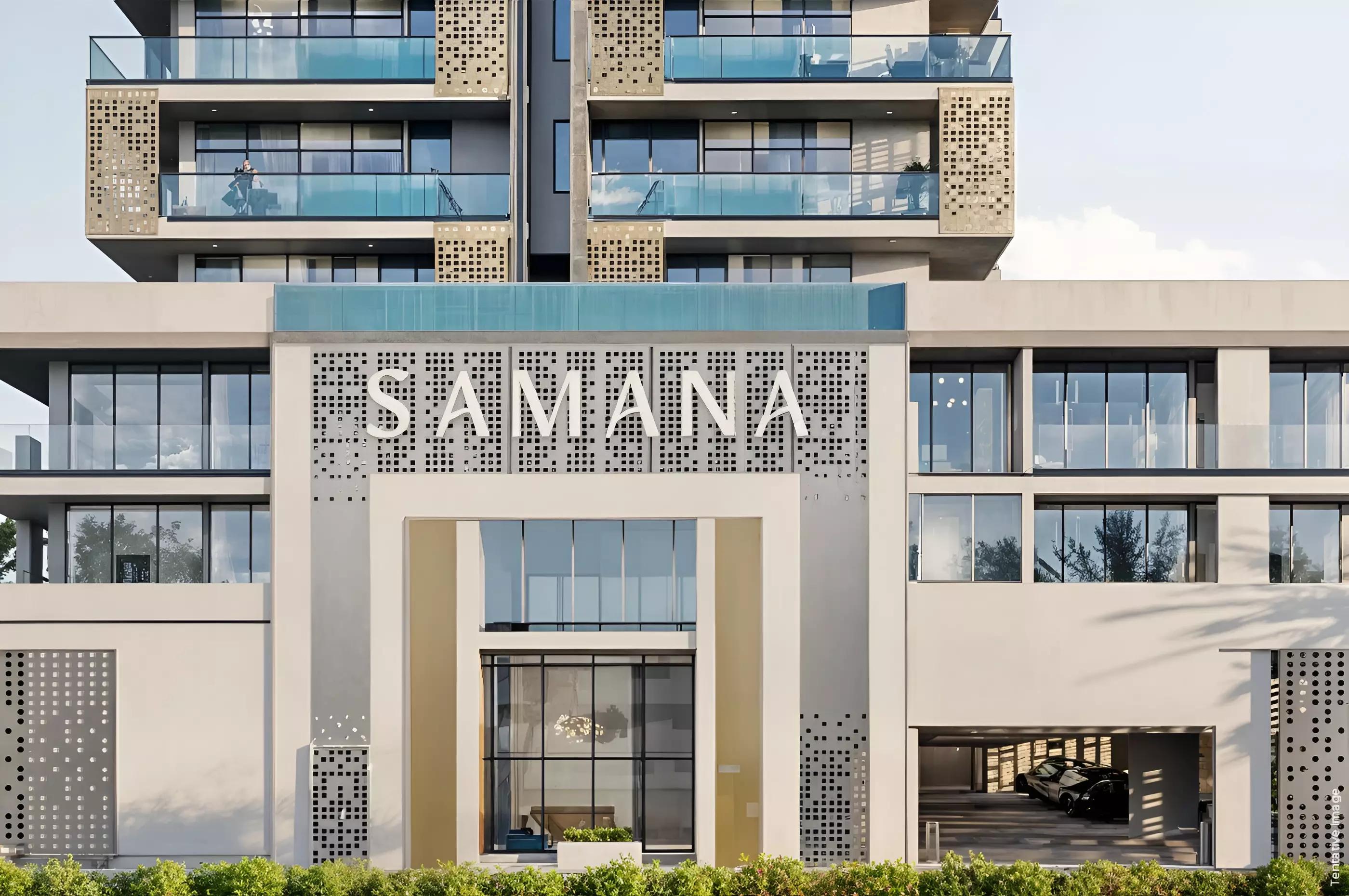Samana Ocean Crest facade detail, Dubai Islands, Dubai