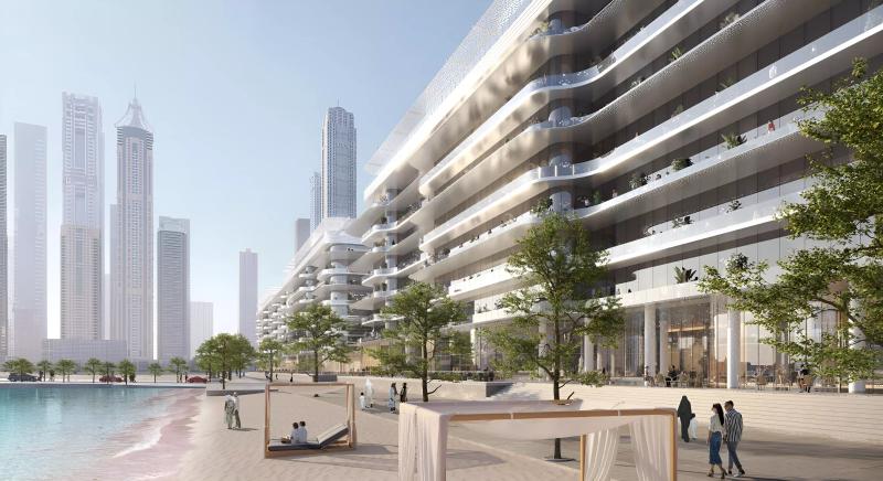 Exterior view of Dubai Harbour Residences Area 3 tower by H&H Development, Dubai Harbour