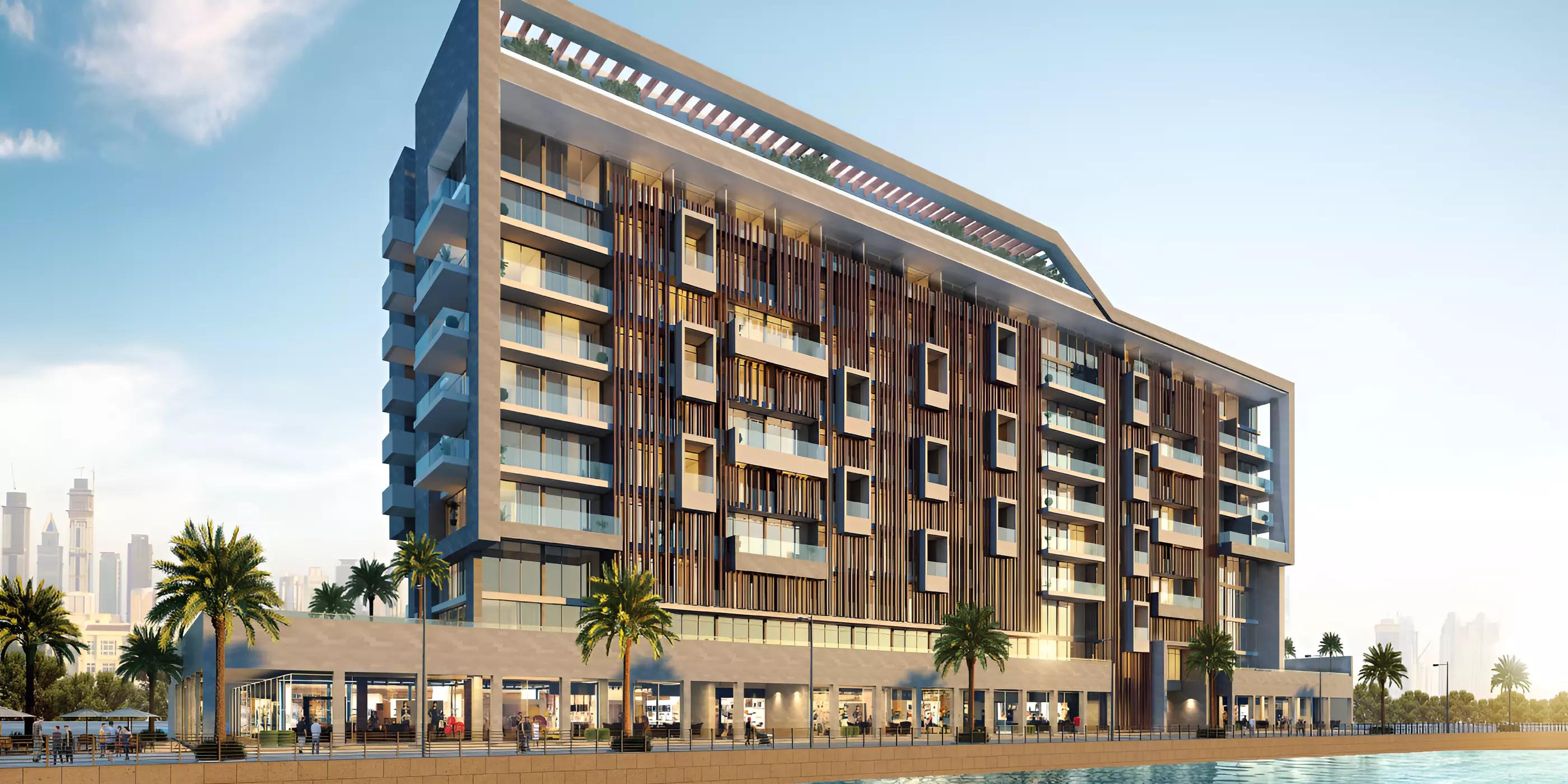 Azizi Riviera 3 landscaped grounds and pool area, Meydan