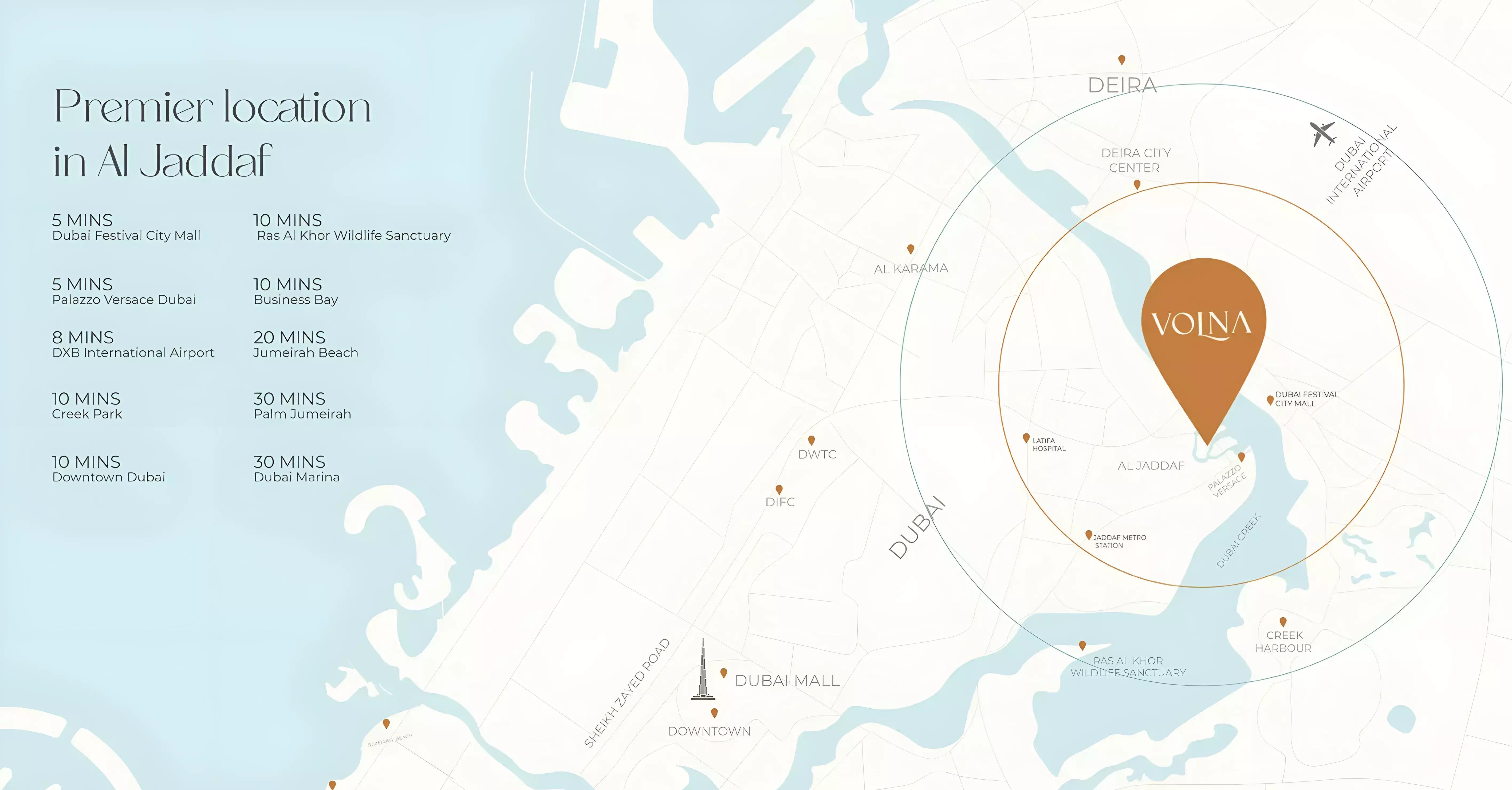 Master plan layout of Volna by Kasco within Al Jaddaf, Dubai