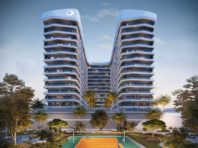 ELO 2 apartment building exterior at DAMAC Hills, Dubai