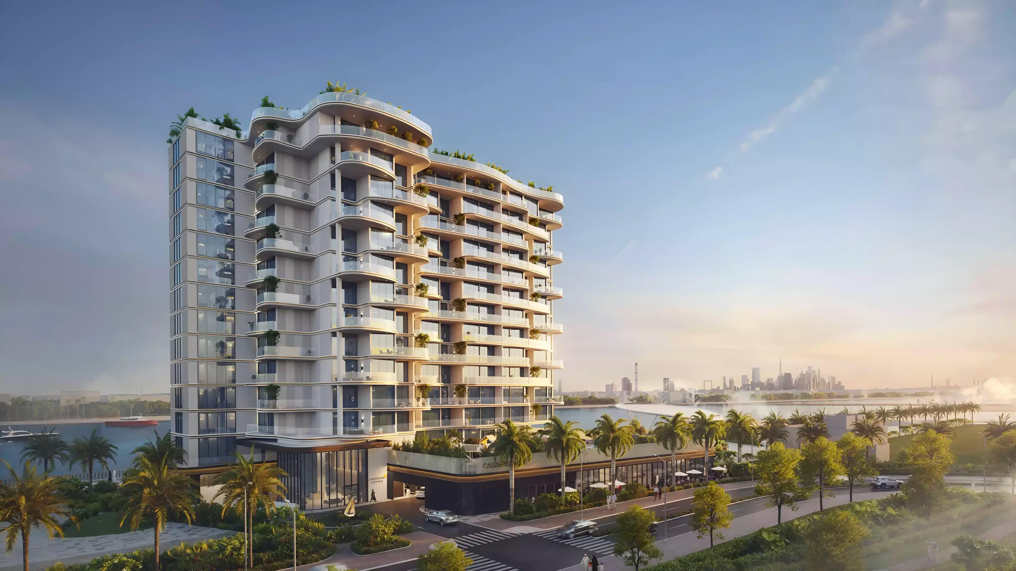 Casagrand Hermina exterior tower view, Dubai Islands