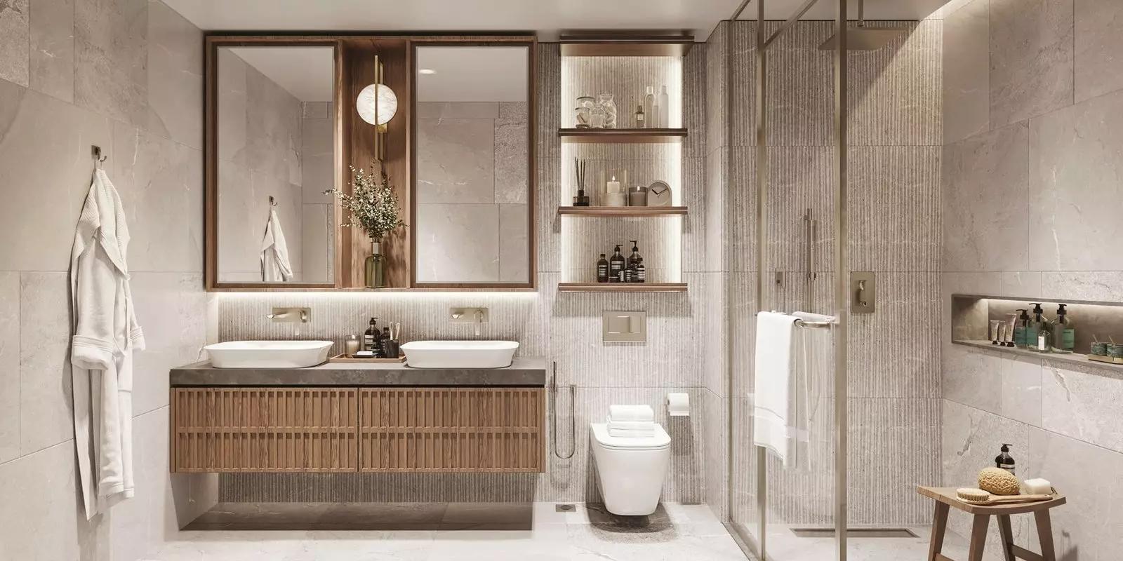 The Crestmark bedroom interior finish, Business Bay Dubai