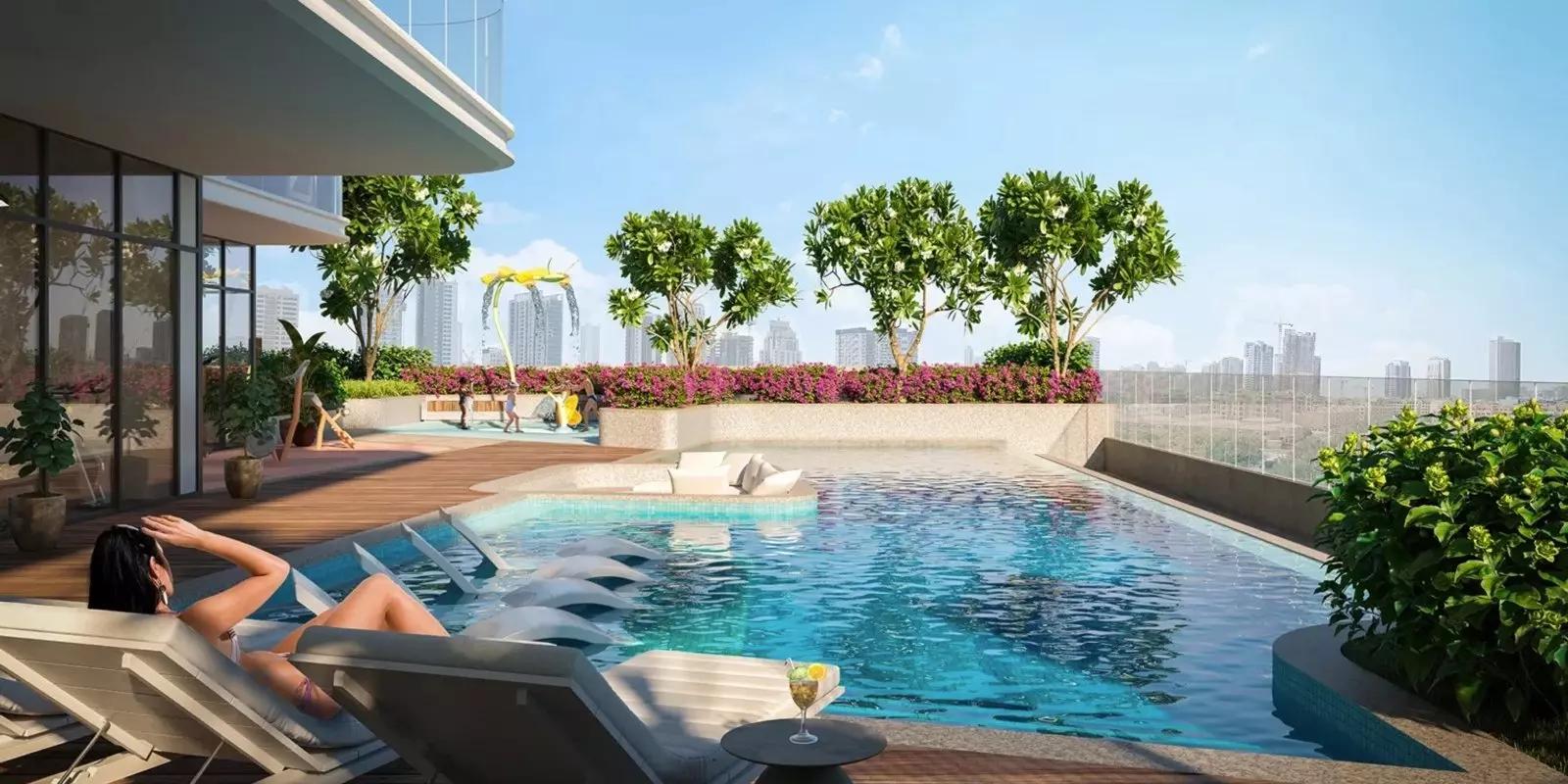 Avant Garde Residences shared pool deck, Jumeirah Village Circle, Dubai
