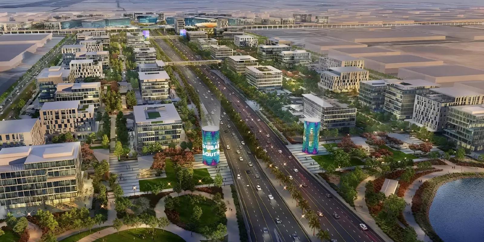 Eden Hills villa community street view, MBR City, Dubai